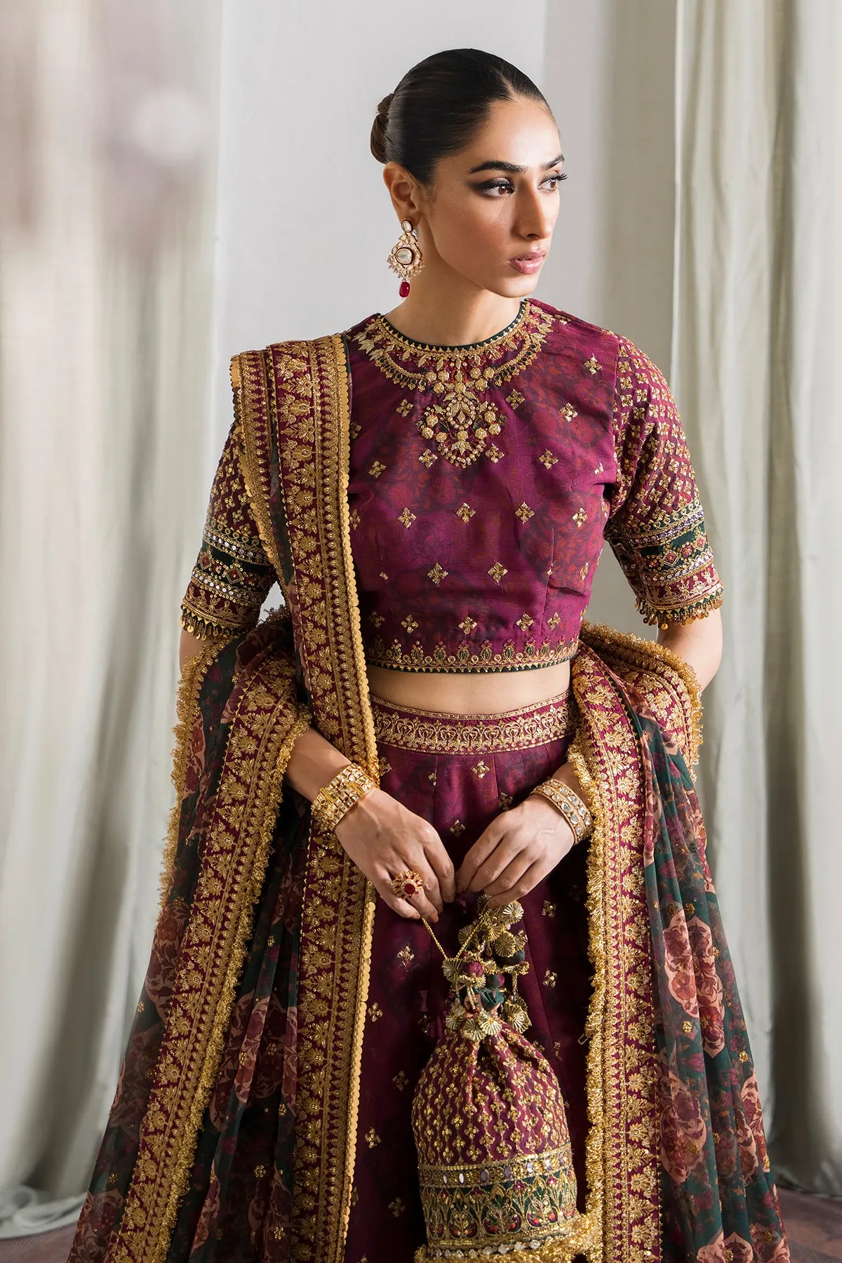 EMBROIDERED CHIFFON CH12-03 STITCHED