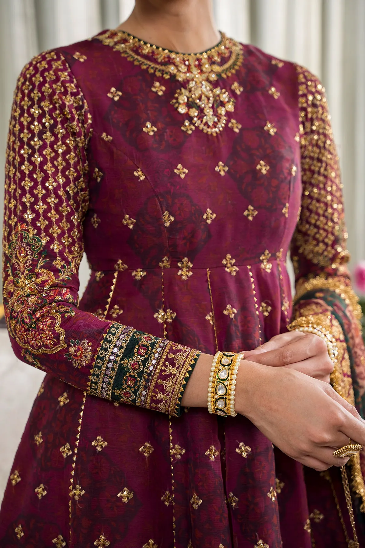 EMBROIDERED CHIFFON CH12-03 STITCHED
