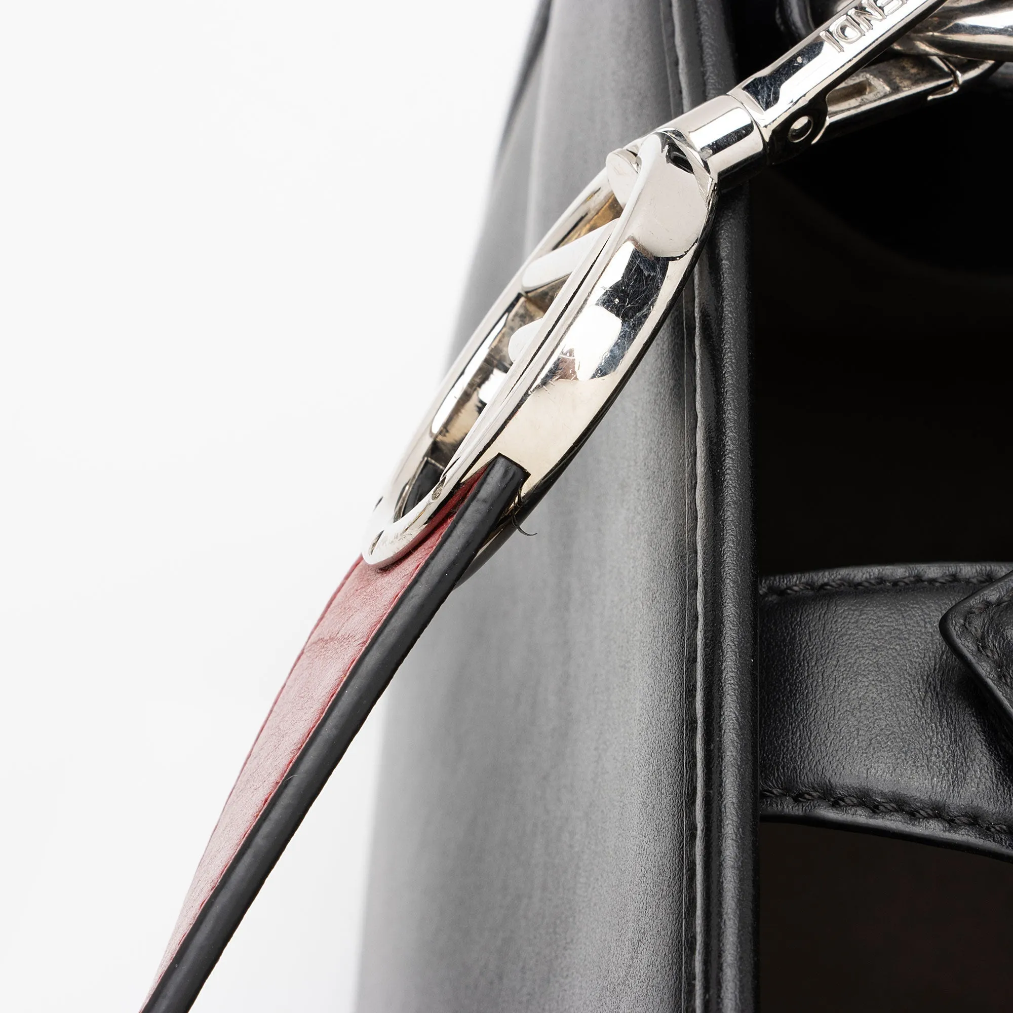 Fendi FF Calfskin Century Runaway Small Tote (SHF-6Kw03X)