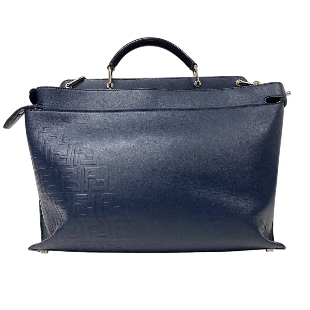 FENDI Handbag 7VA476 leather Navy Peekaboo Essential