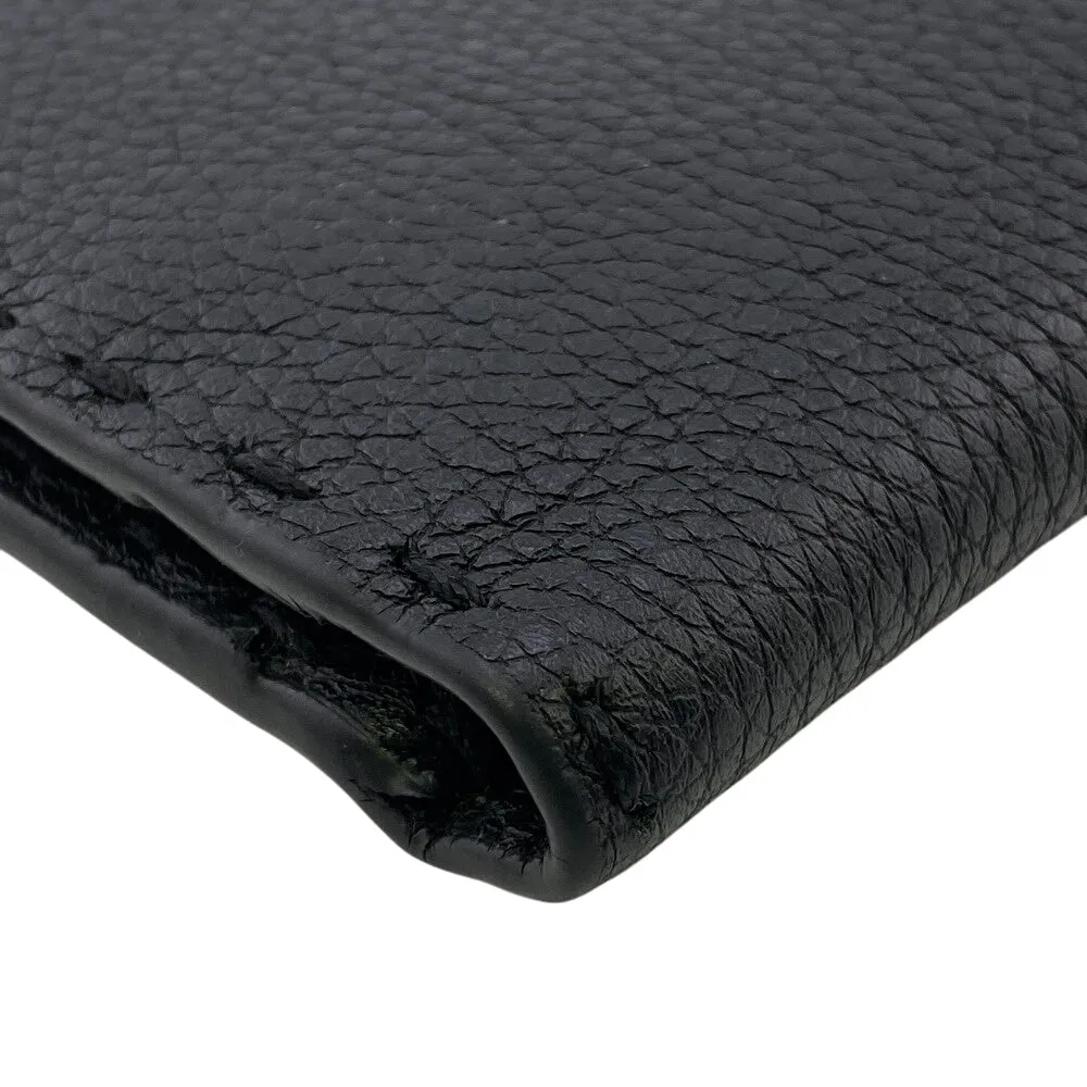 FENDI Long Wallet Purse 7M0355 leather black Celeria