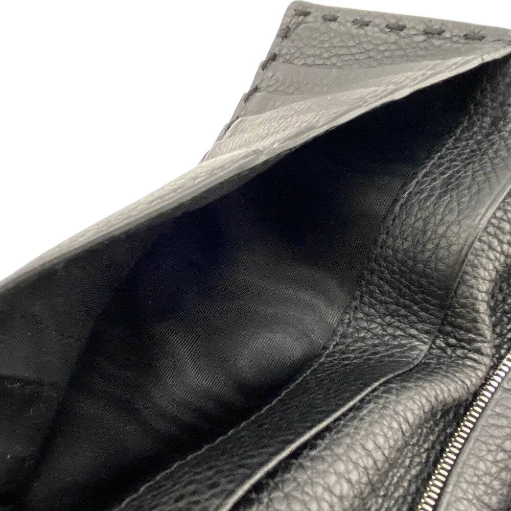FENDI Long Wallet Purse 7M0355 leather black Celeria