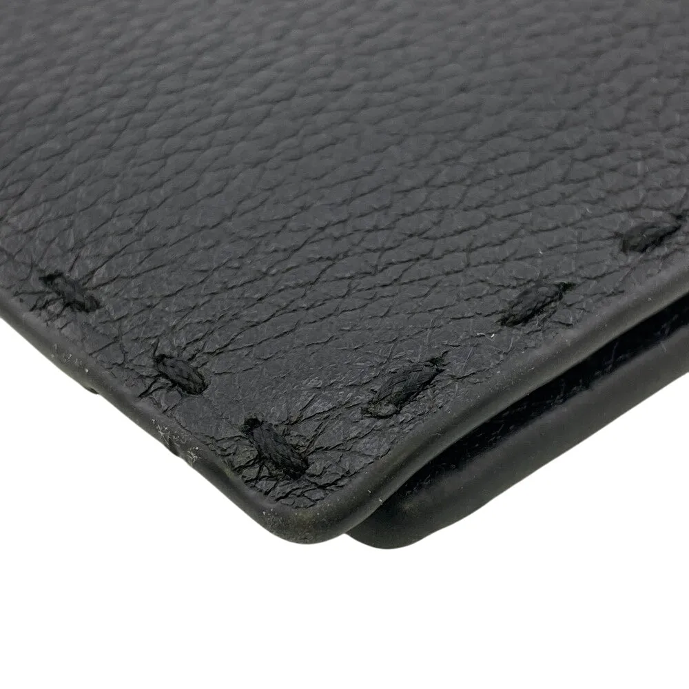FENDI Long Wallet Purse 7M0355 leather black Celeria