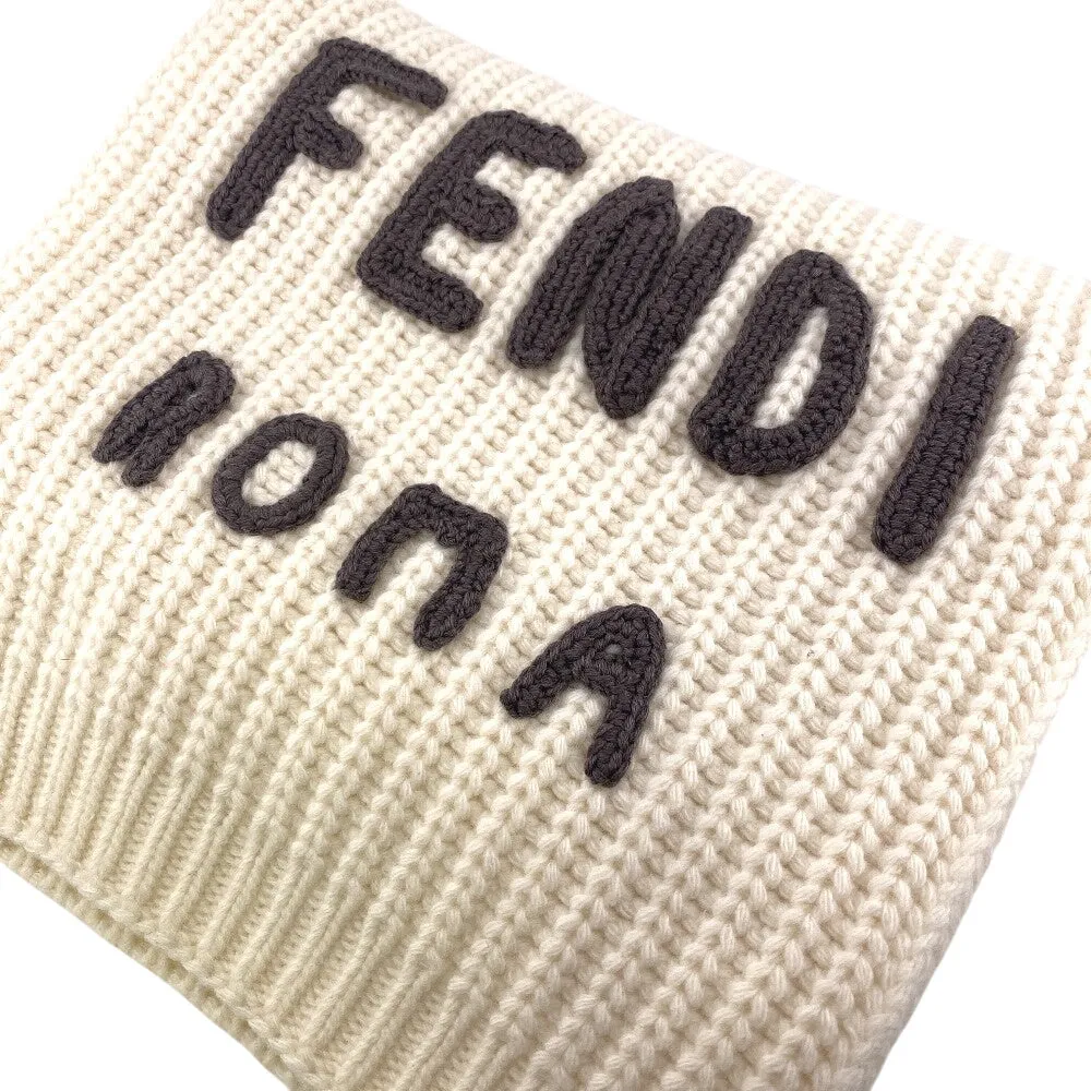 FENDI Scarf FXT352 wool white logo