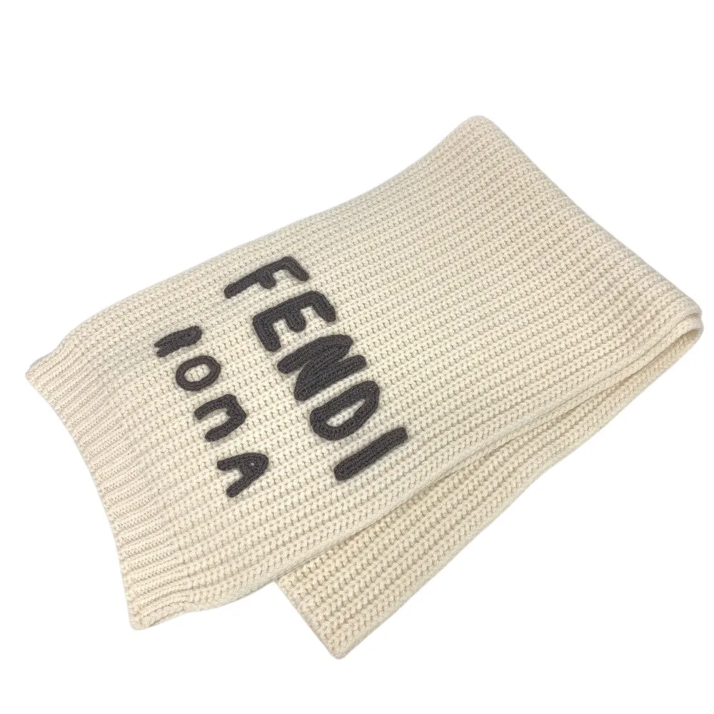 FENDI Scarf FXT352 wool white logo
