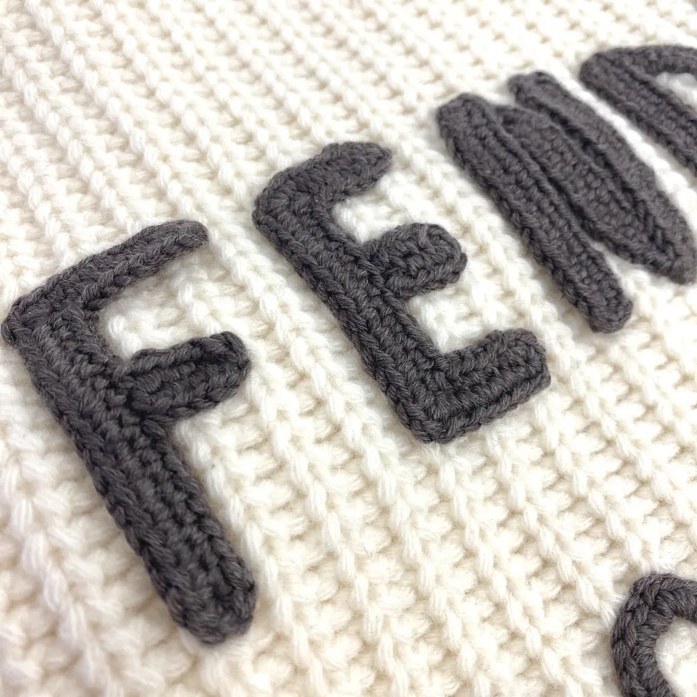 FENDI Scarf FXT352 wool white logo