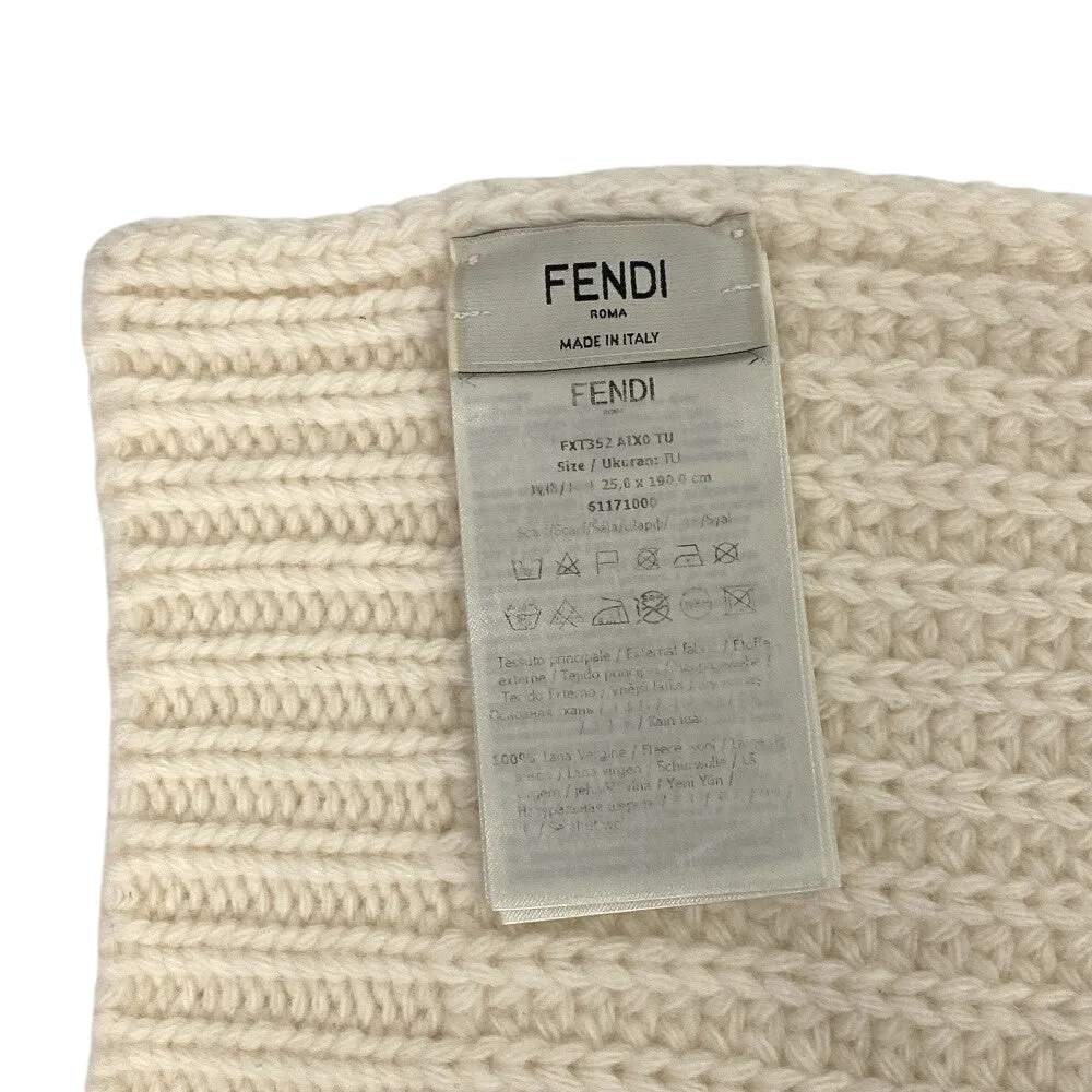 FENDI Scarf FXT352 wool white logo
