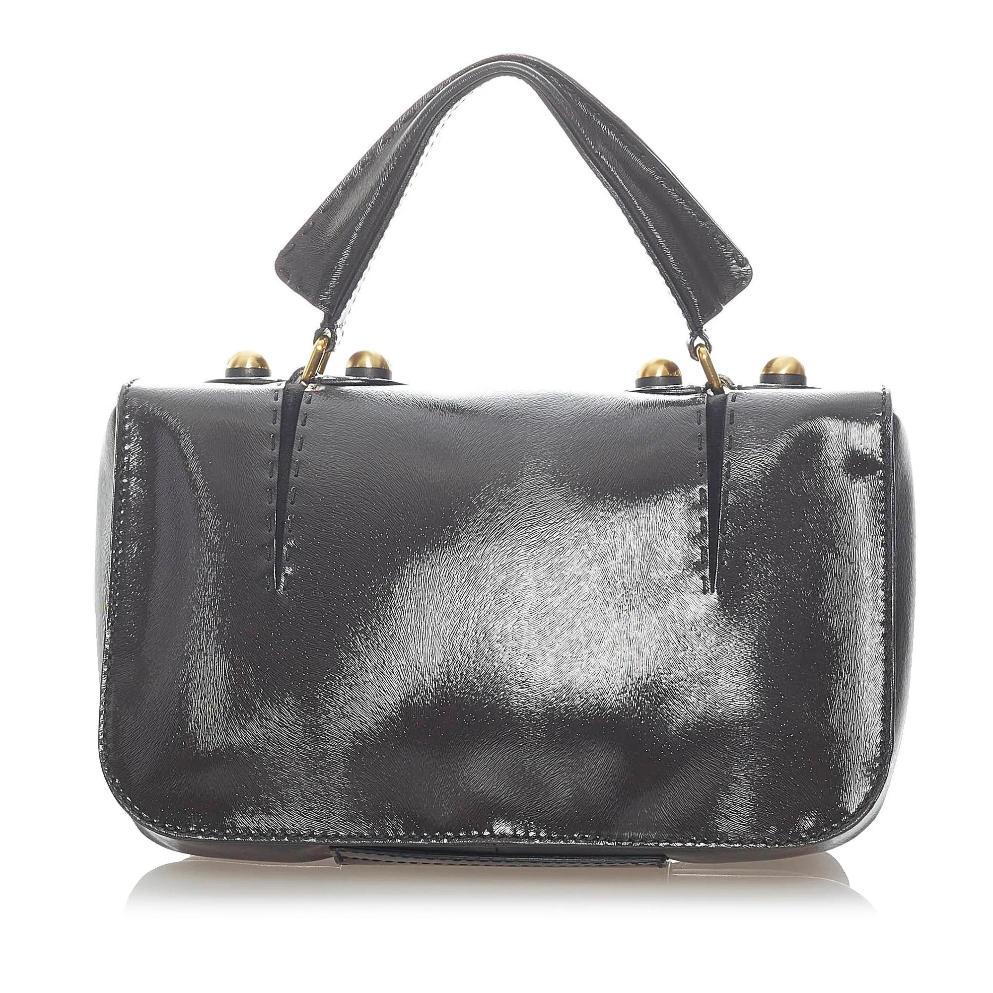 Fendi Secret Code F3 Leather Satchel (SHG-33043)
