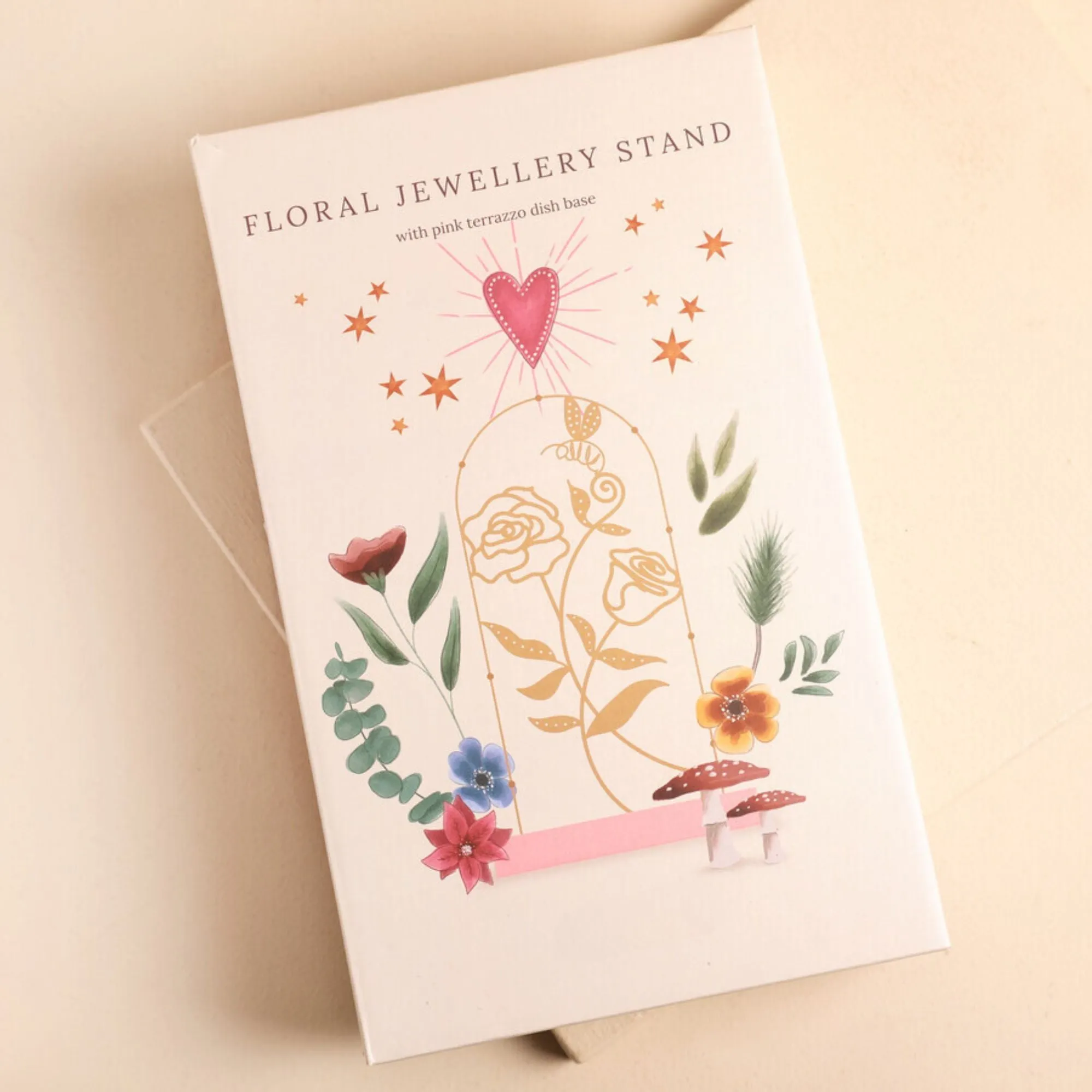 Floral Roses Terrazzo Jewellery Stand