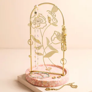 Floral Roses Terrazzo Jewellery Stand