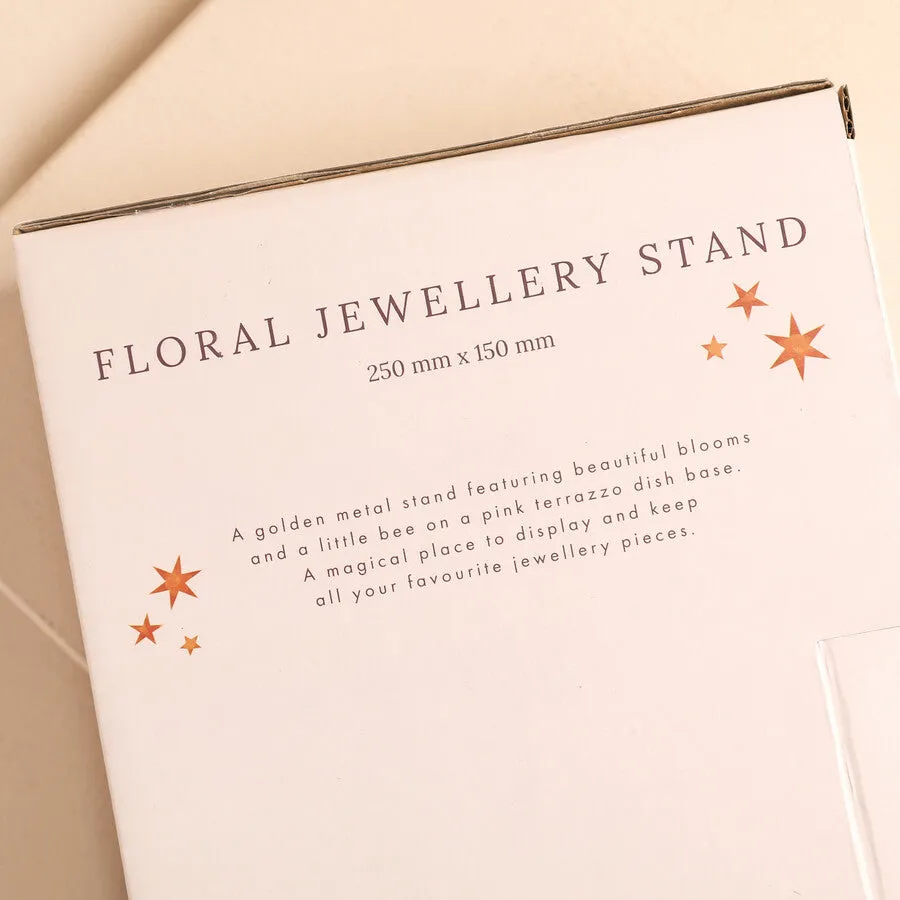 Floral Roses Terrazzo Jewellery Stand