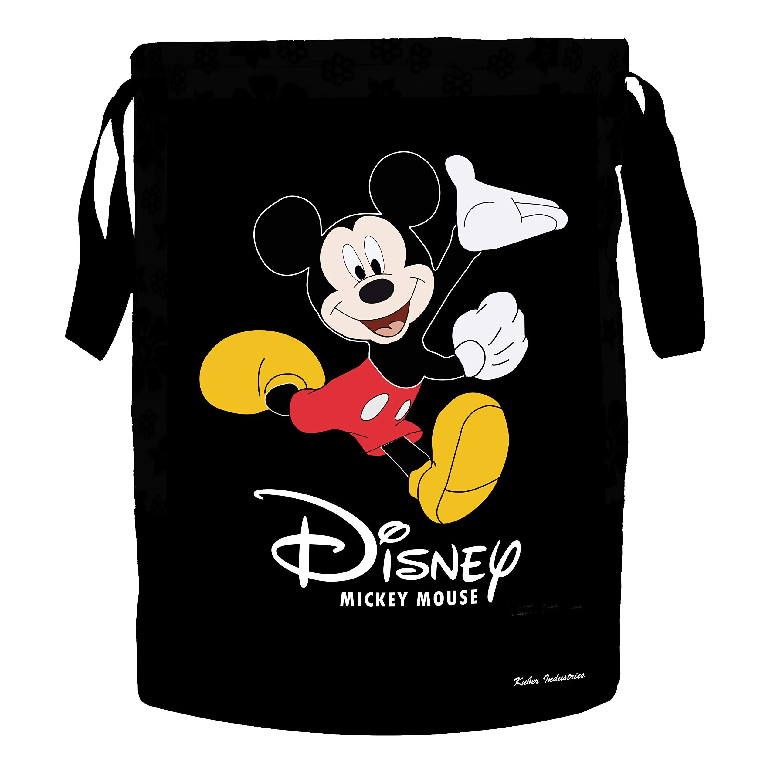 Fun Homes Disney Print Waterproof Canvas Laundry Bag, Toy Storage, Laundry Basket Organizer 45 L (Black), CTKTC46847