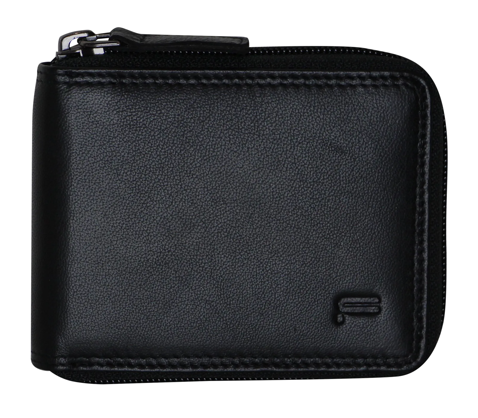 Futura Mens Zip Around Leather Wallet RFID Gift - Black