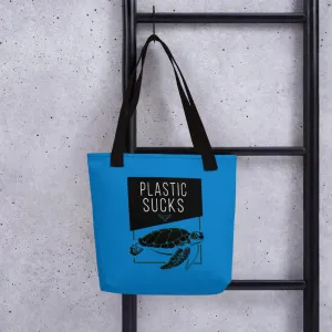 FYC Sea Turtle Durable 15" X 15" Tote Bag W/Bull Denim Handles
