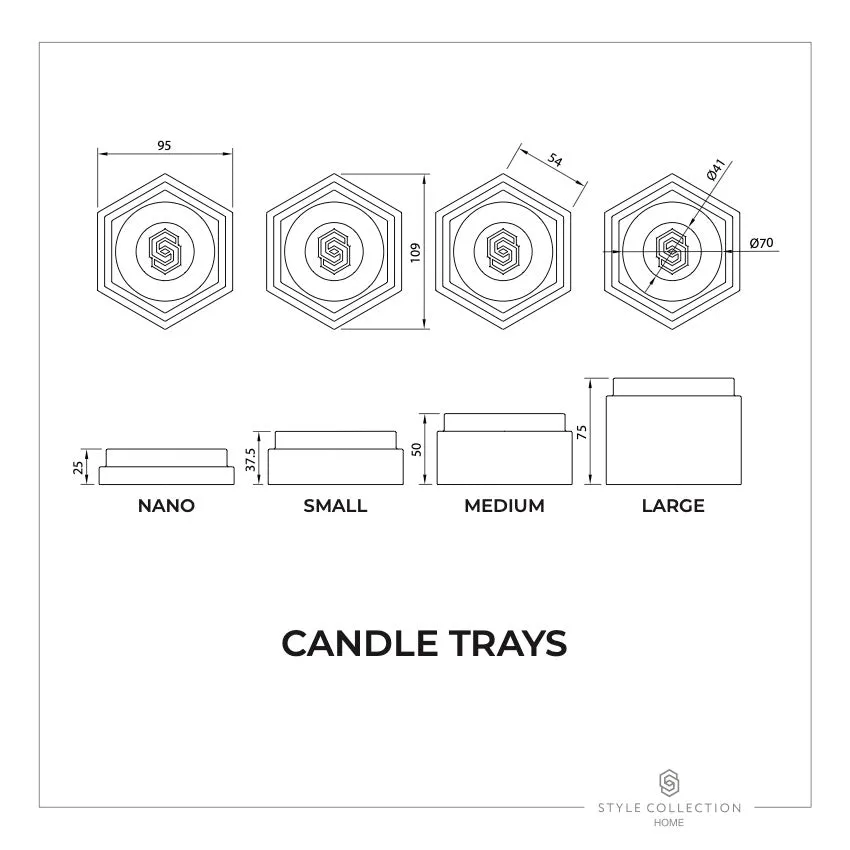 Geneva candle holder - Dark grey