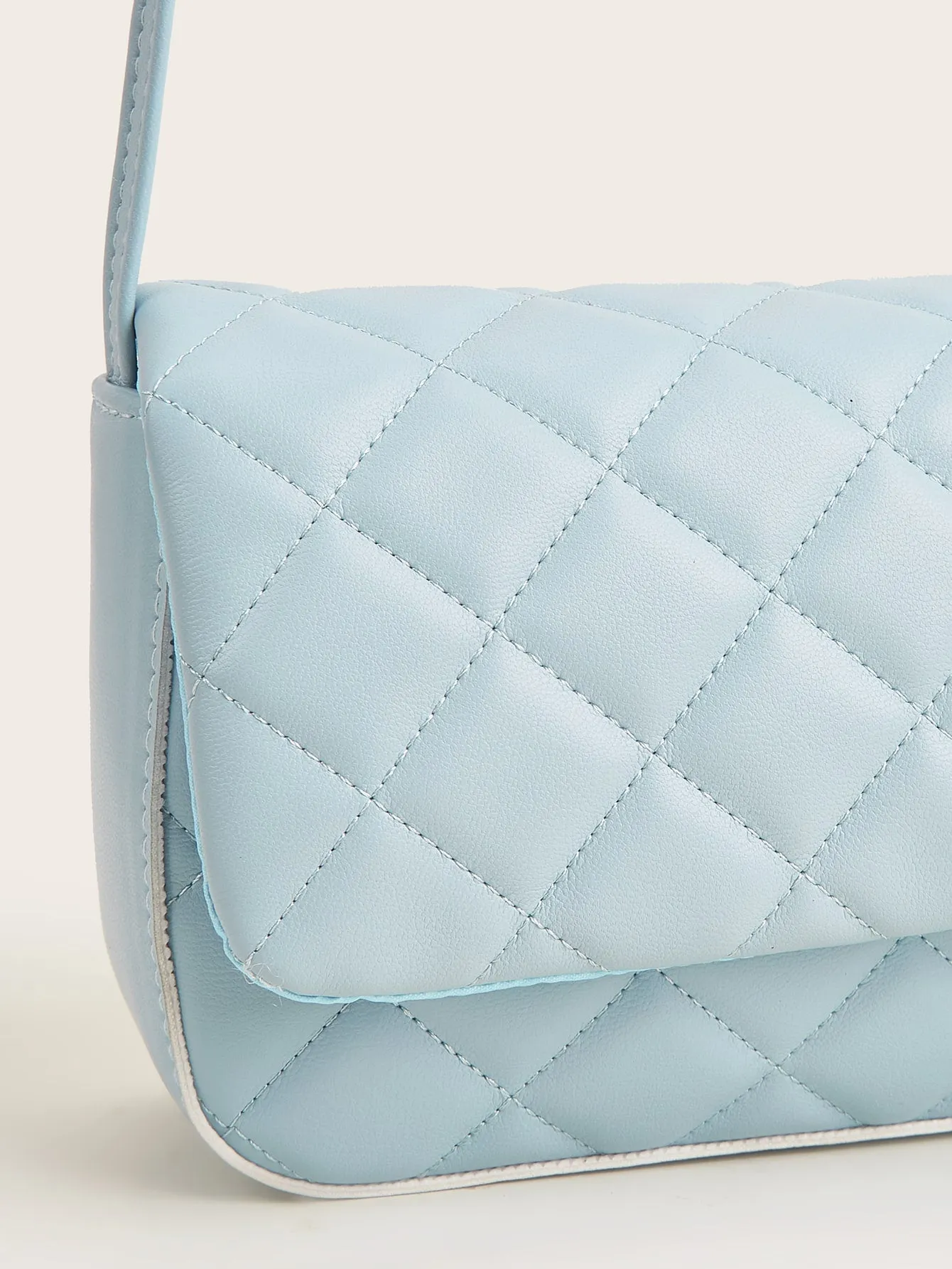 Girls Quilted Flap Square Bag