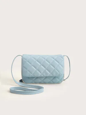 Girls Quilted Flap Square Bag