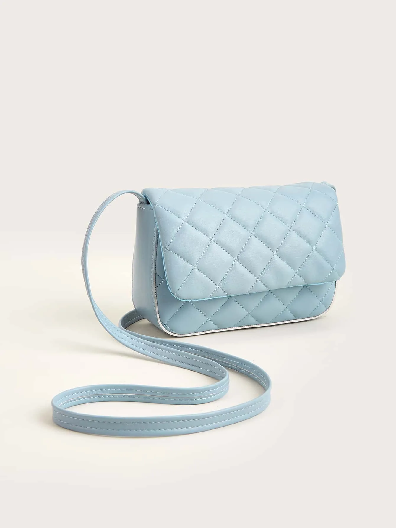 Girls Quilted Flap Square Bag