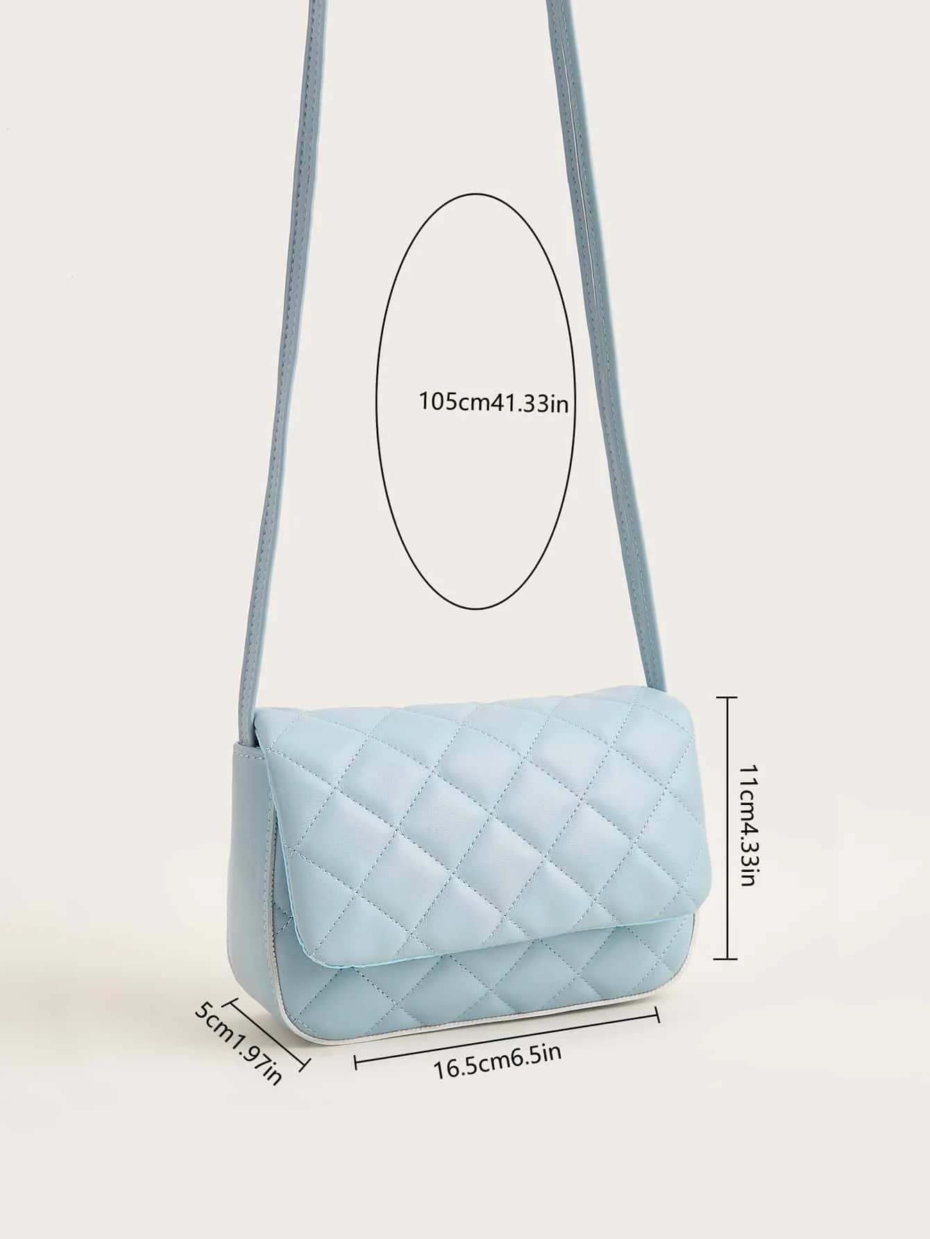 Girls Quilted Flap Square Bag