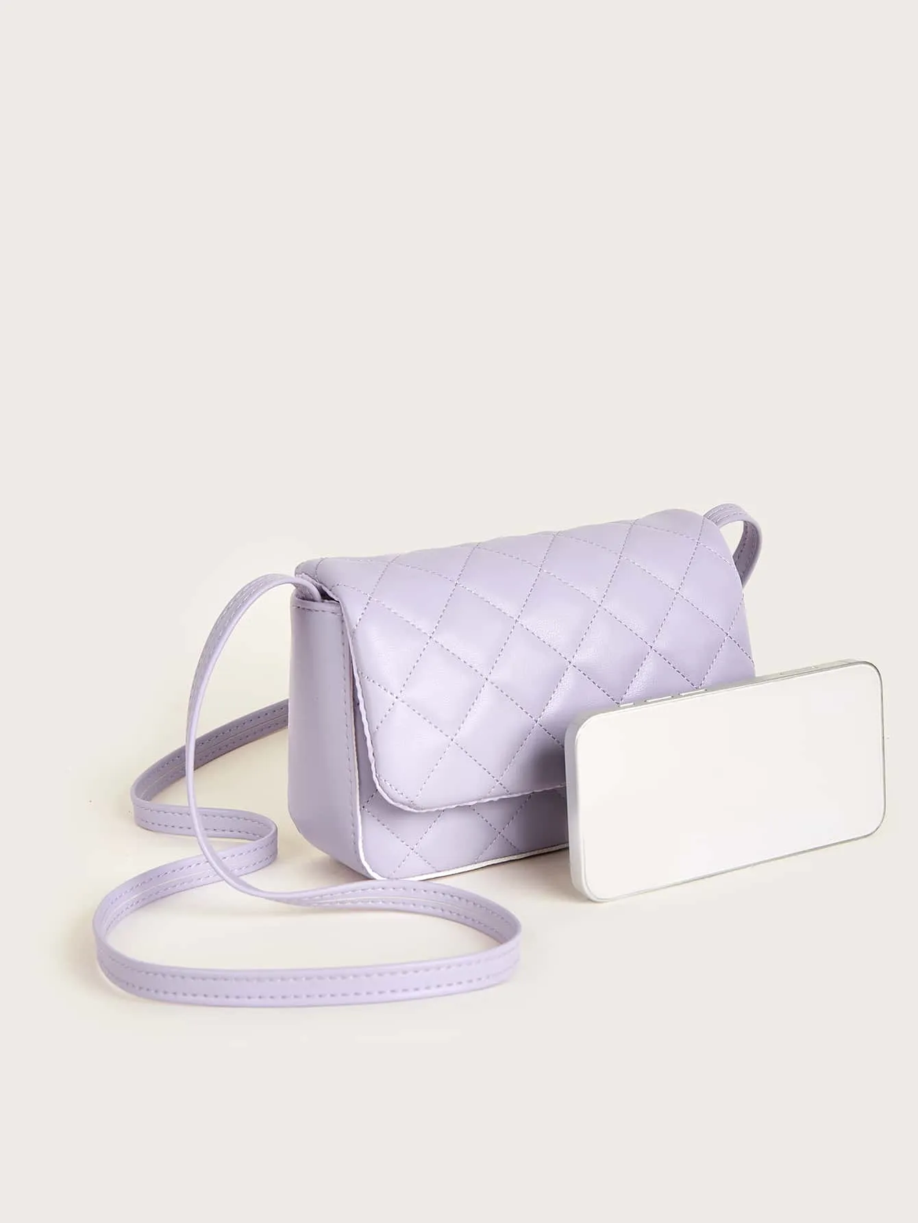 Girls Quilted Flap Square Bag