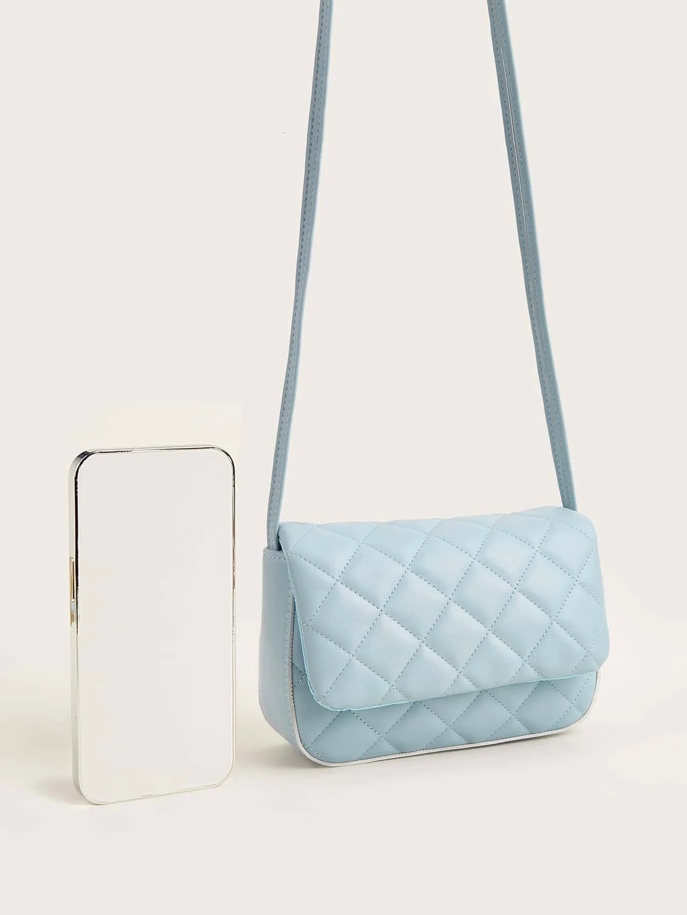 Girls Quilted Flap Square Bag