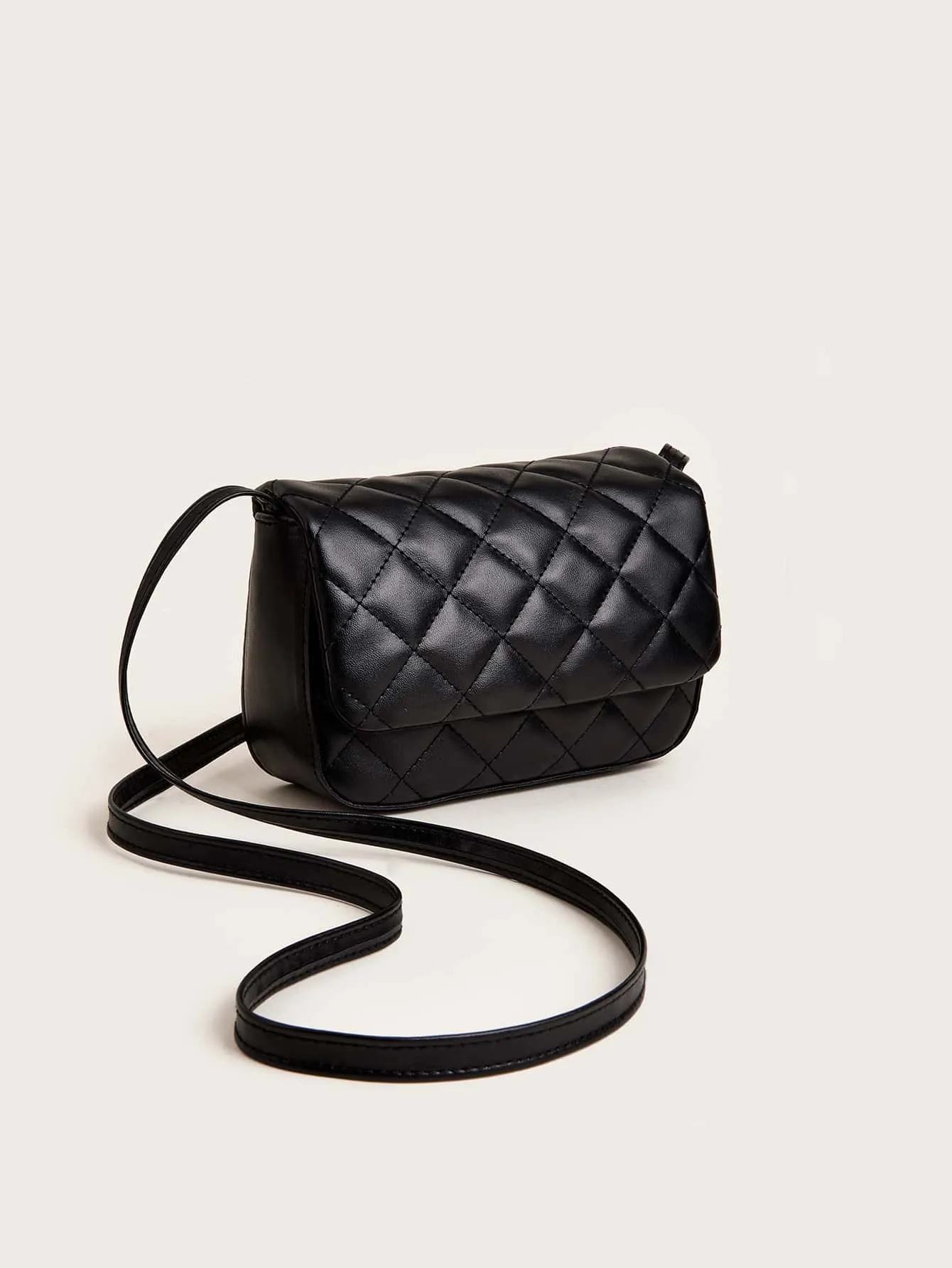 Girls Quilted Flap Square Bag