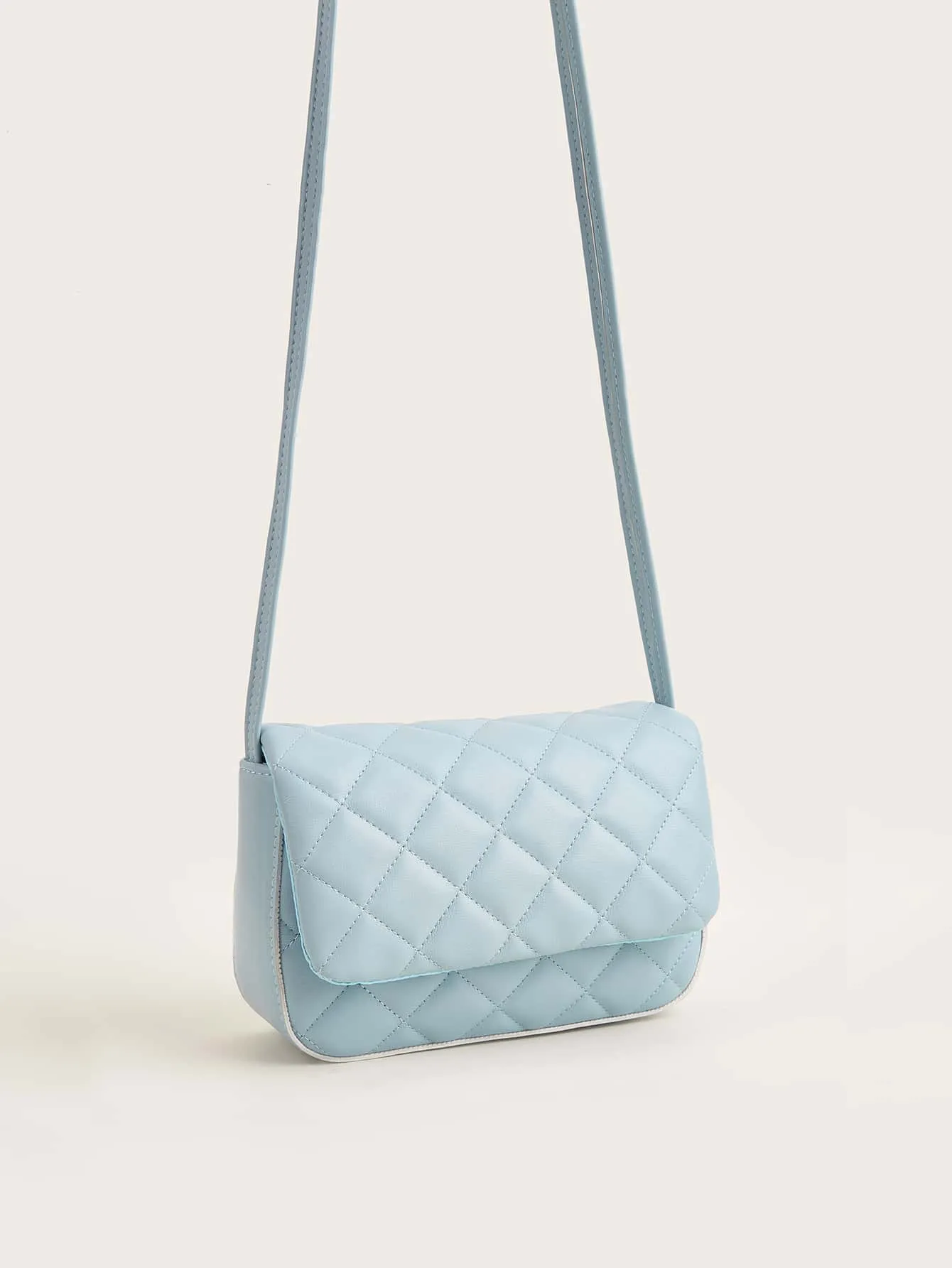 Girls Quilted Flap Square Bag