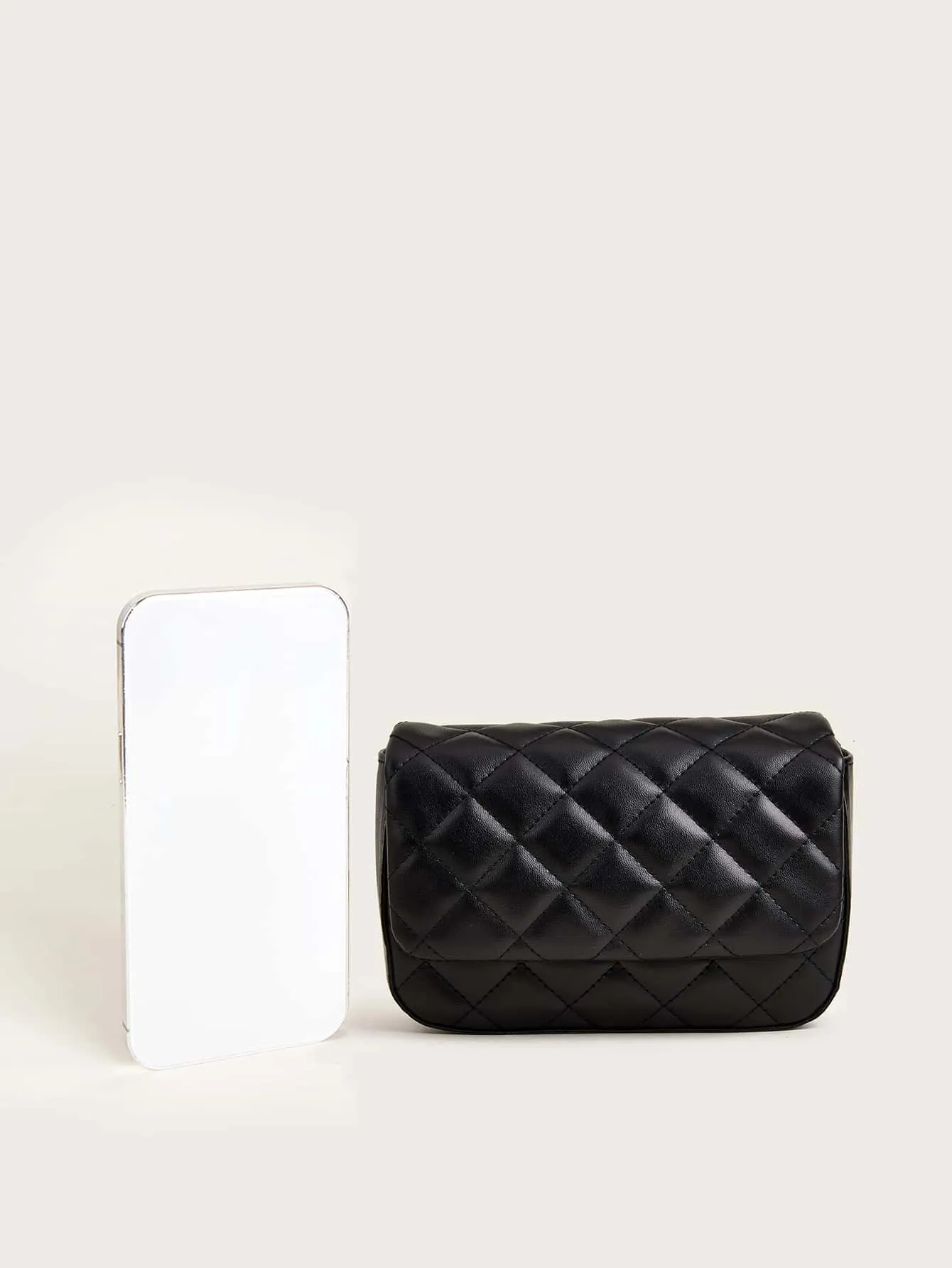 Girls Quilted Flap Square Bag