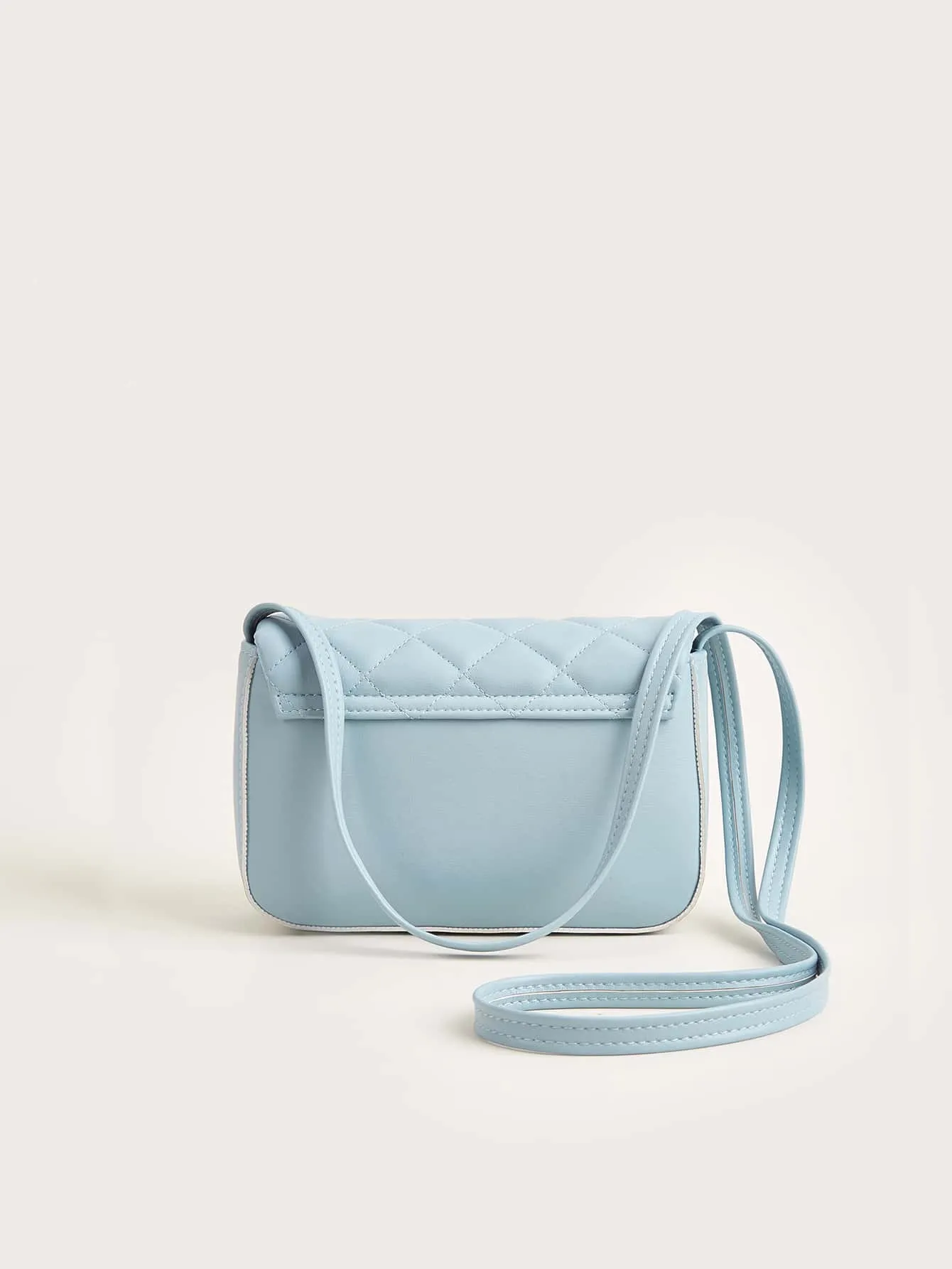 Girls Quilted Flap Square Bag