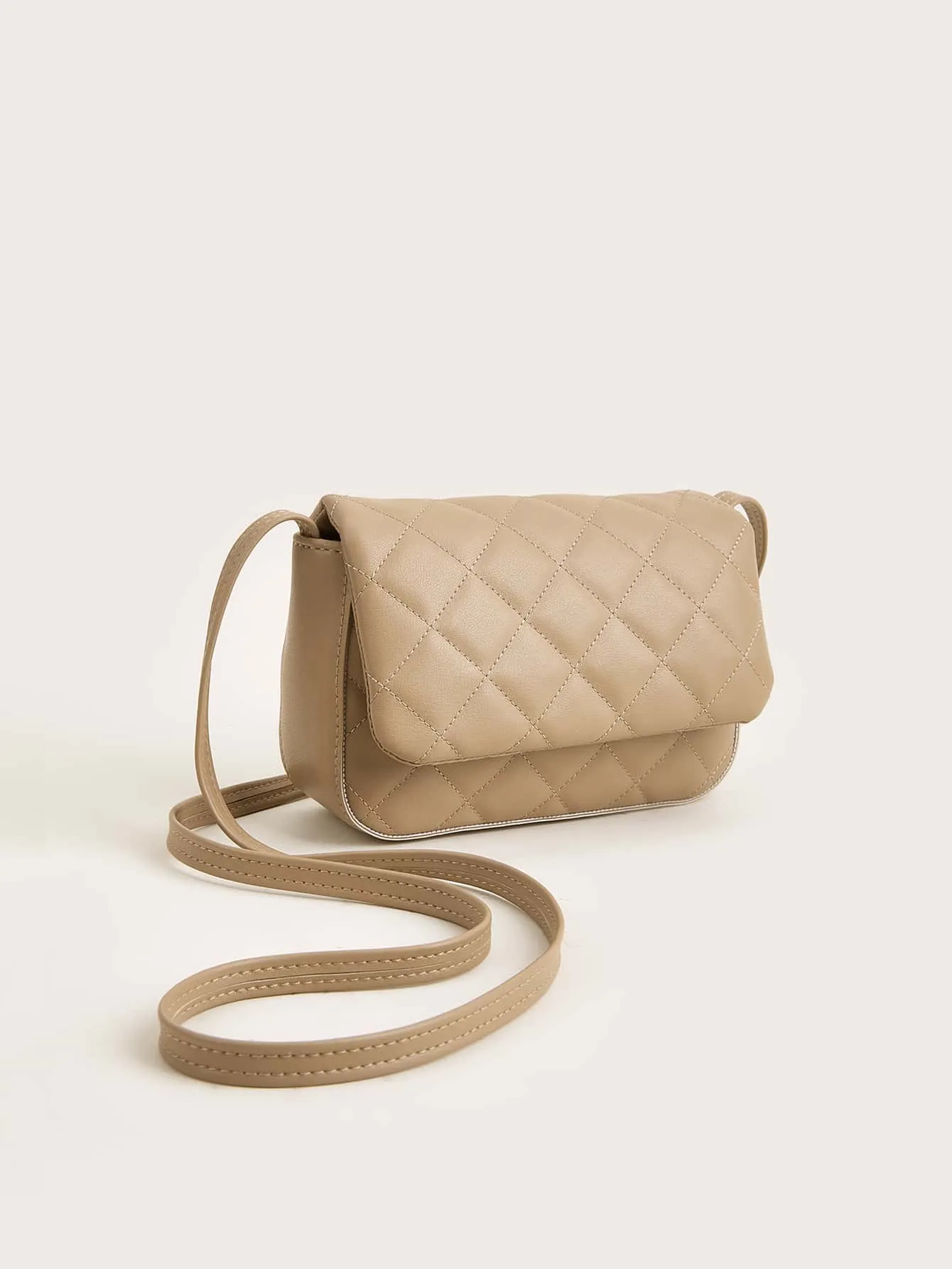 Girls Quilted Flap Square Bag