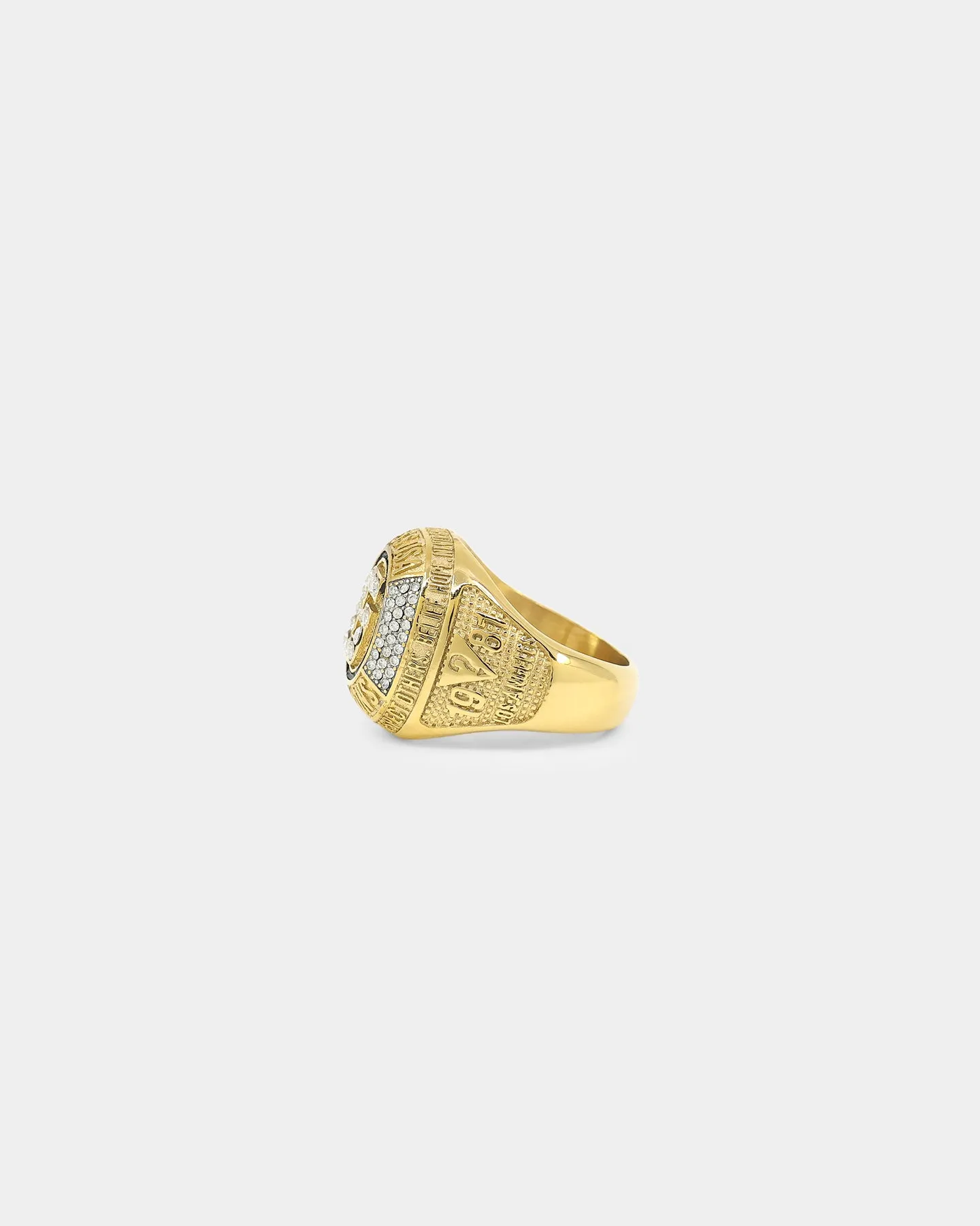 Guess Mainline 23mm USA Champions Coin Ring Gold