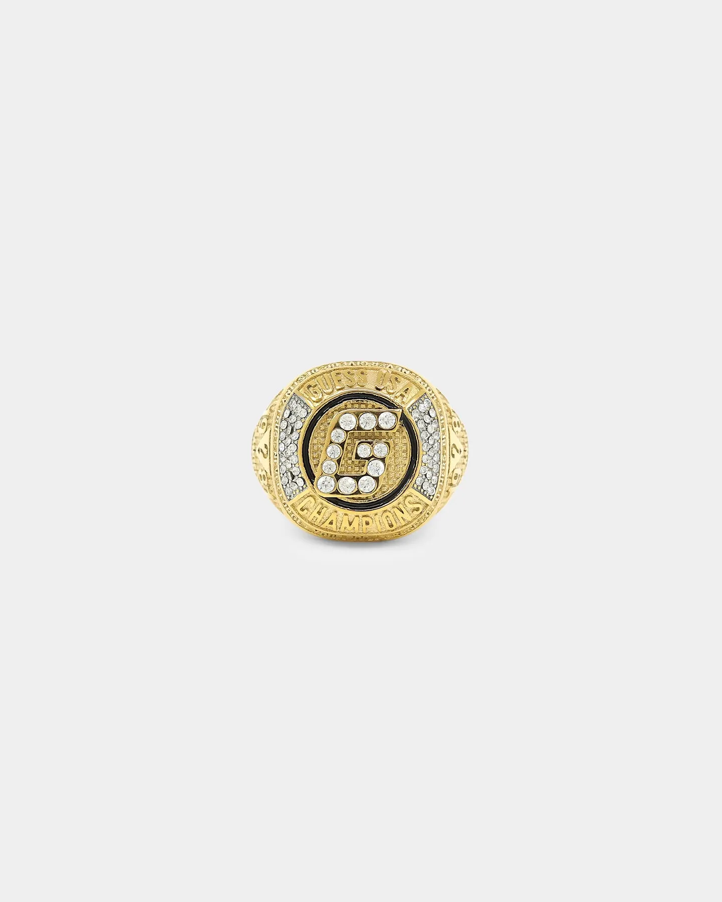 Guess Mainline 23mm USA Champions Coin Ring Gold