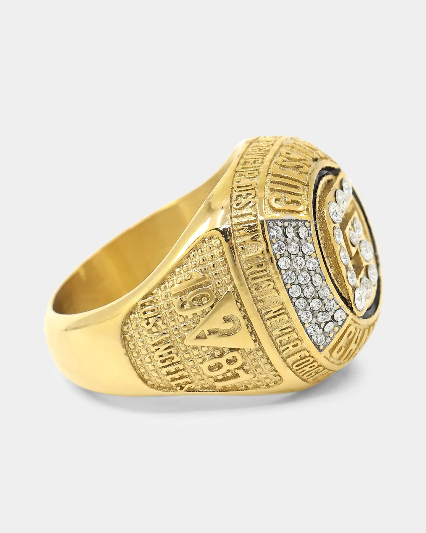 Guess Mainline 23mm USA Champions Coin Ring Gold