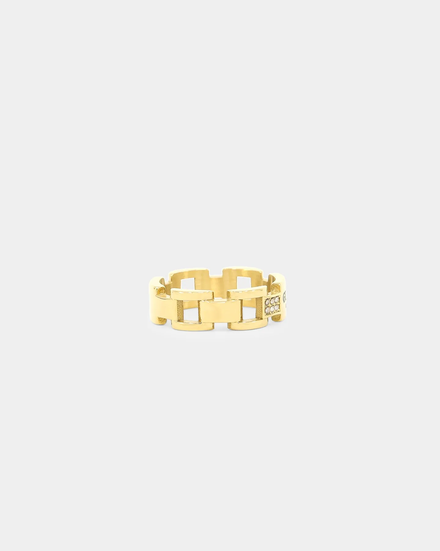Guess Mainline 29mm Frontiers Flat Ring Gold