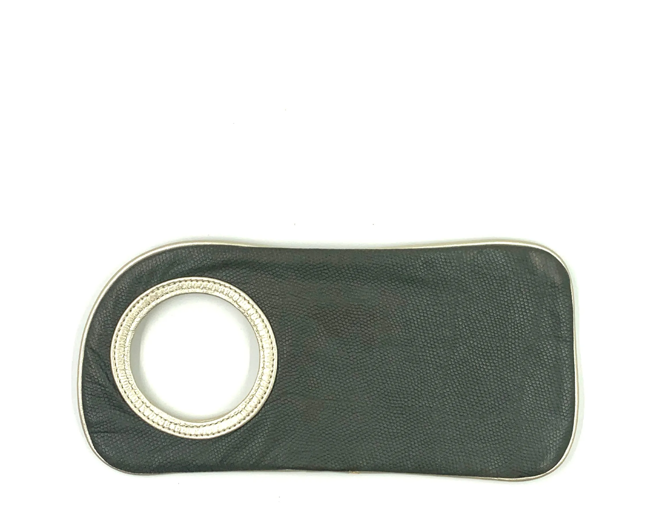 Hands-Free Bracelet Wallet in Olive with Silver Ring