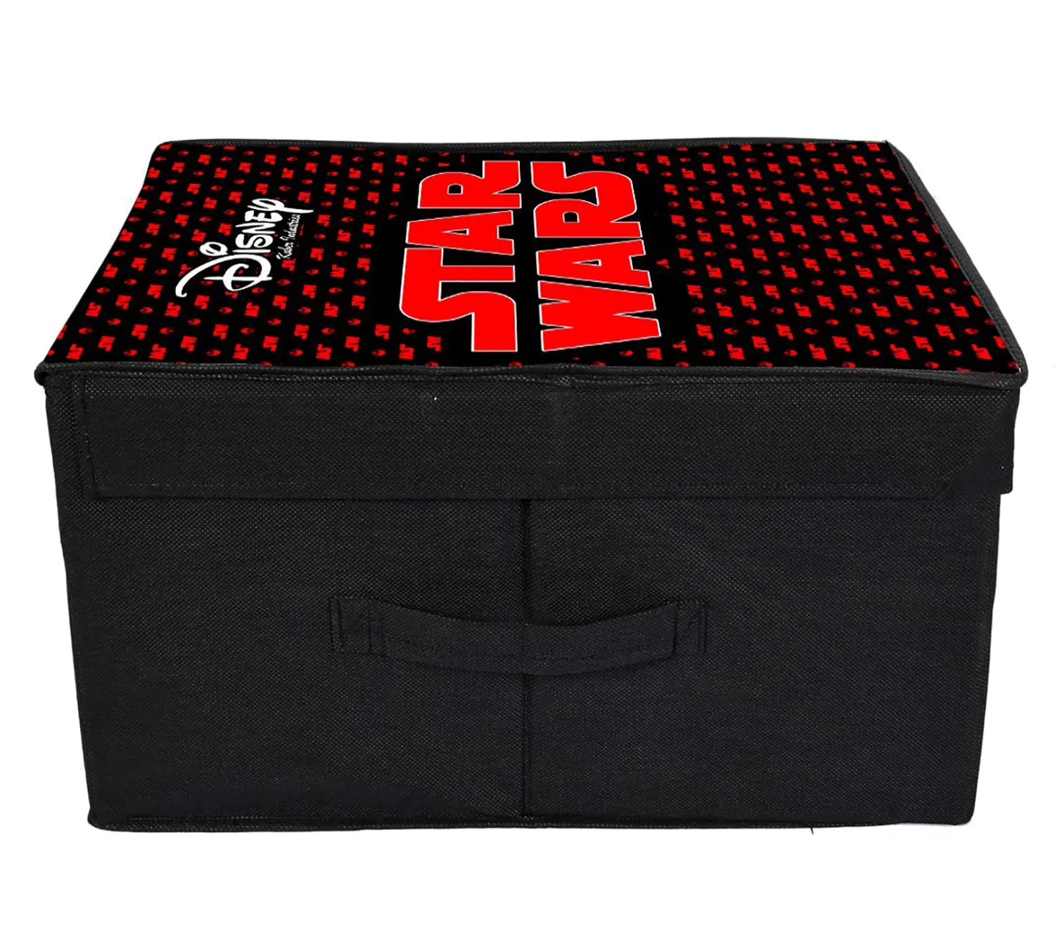 Heart Home Star War Printed Flodable Storage Box/Organizer For Toys, Cloths And Books With Lid & Handle (Black)-HS43HEARTH26571