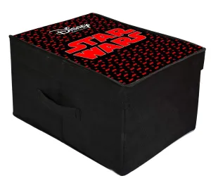 Heart Home Star War Printed Flodable Storage Box/Organizer For Toys, Cloths And Books With Lid & Handle (Black)-HS43HEARTH26571