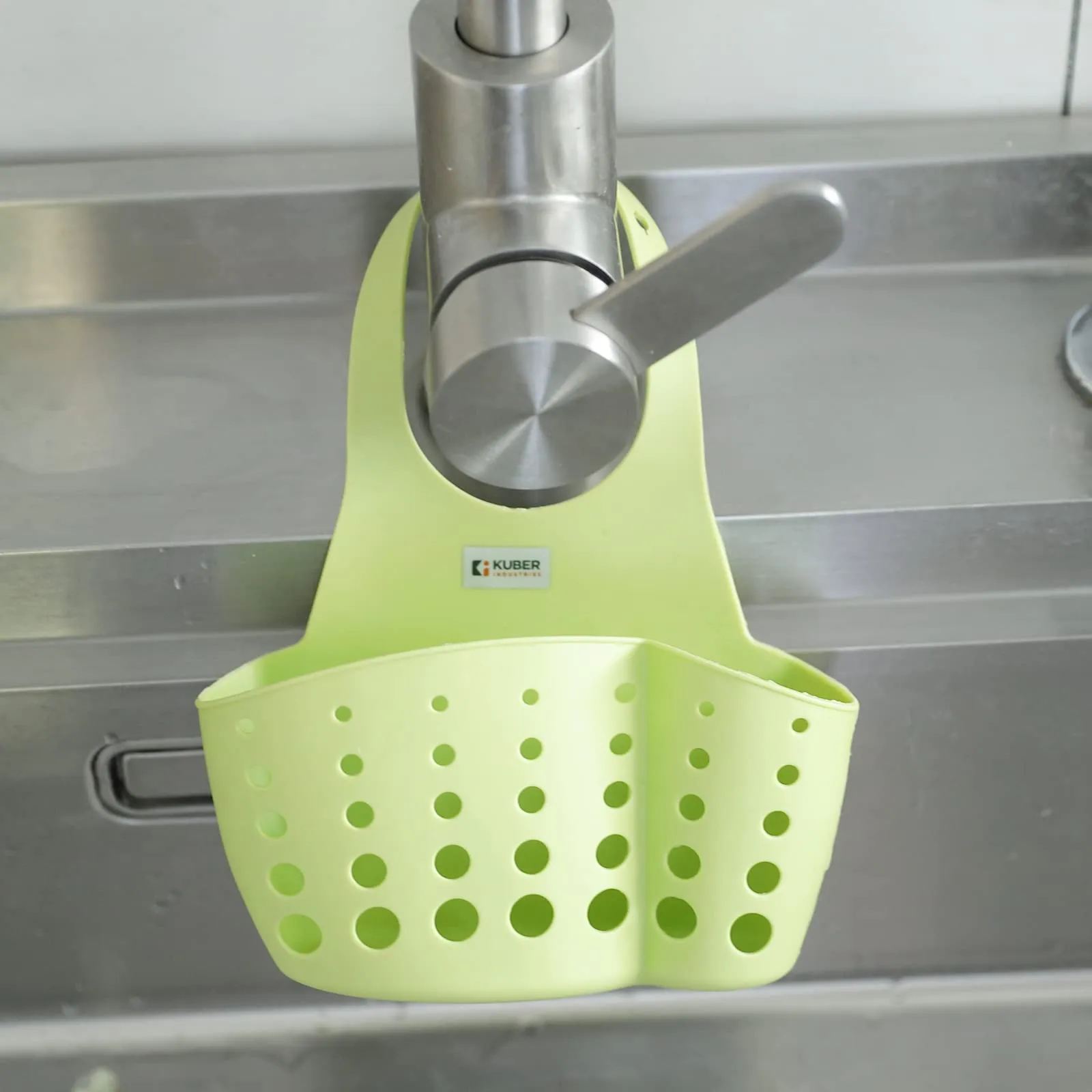 Homestic Kitchen & Bathroom Organizer|Multipurpose Basket Shelf For Kitchen & Bathroom|Adjustable Snap Fastener|Non-Toxic & Odor-less|Flexible & Durable|Smart Drainage Holes|Pack of 2|Multicolor