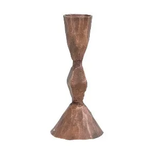 Iron Taper Holder, Antique Brass Finish