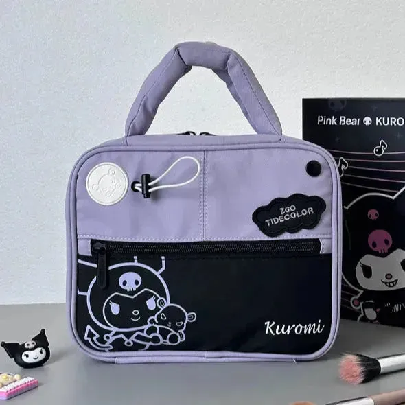 Kawaii Kuromi and Hello Kitty Makeup Bag