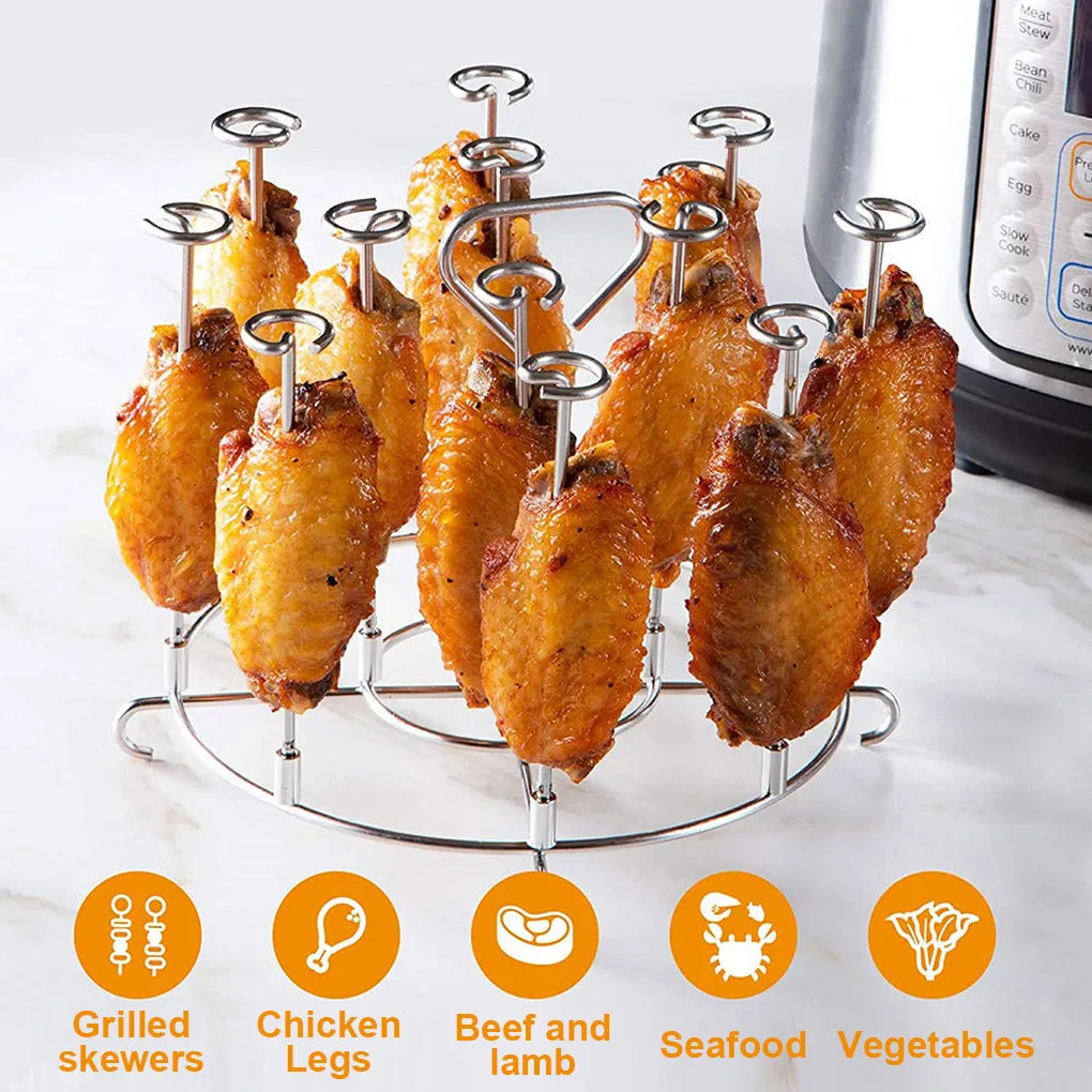 Kitchen Air Fryer Rack Accessory BBQ Grill Tray Roasting Holder Tool