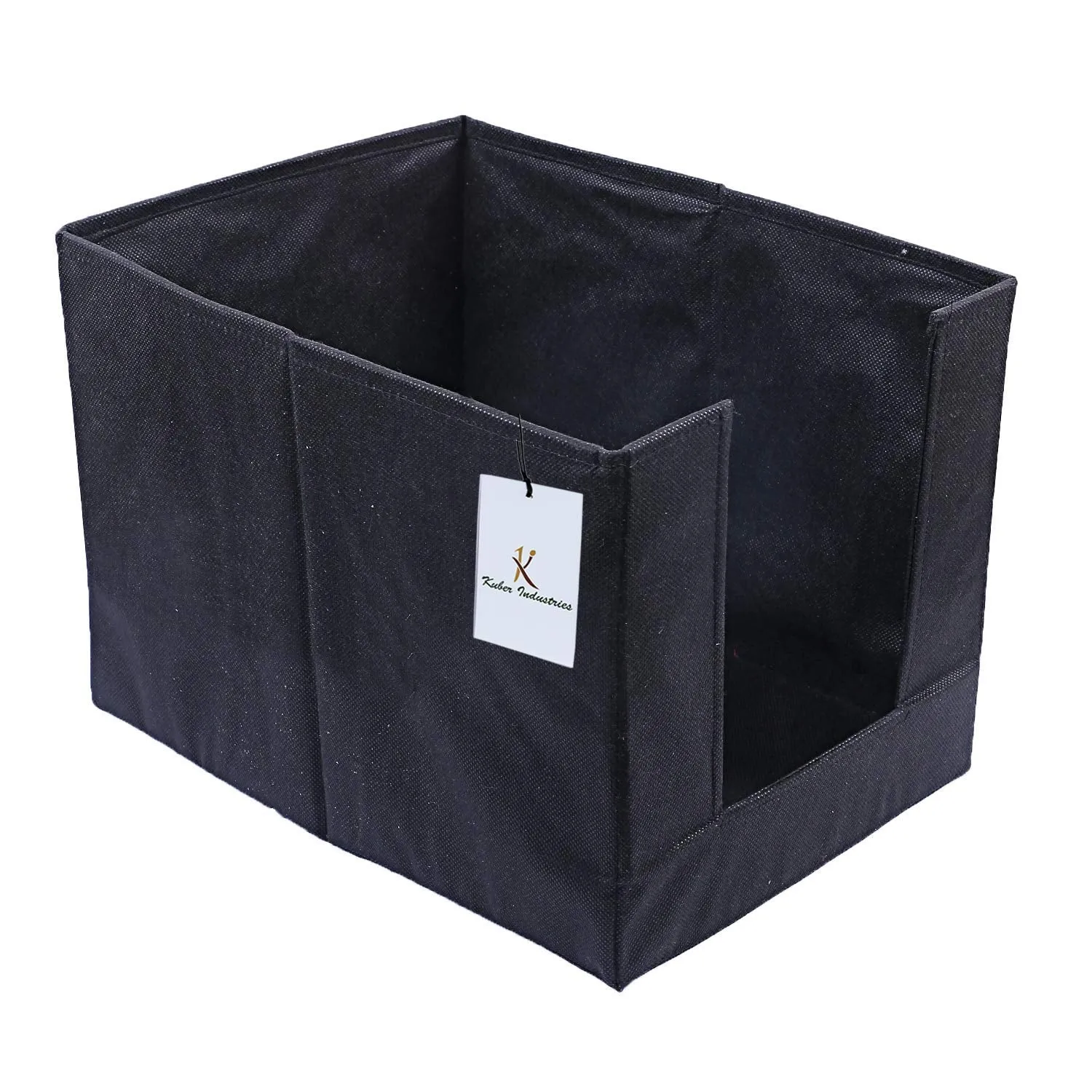 Kuber Industries (Set of 6) Clothes Organiser for Wardrobe - Foldable and Stackable Organizer for Shirt | Garments | Cloth - Storage Container Separator for Closet | Almirah | Shelf | Cupboard (Black)