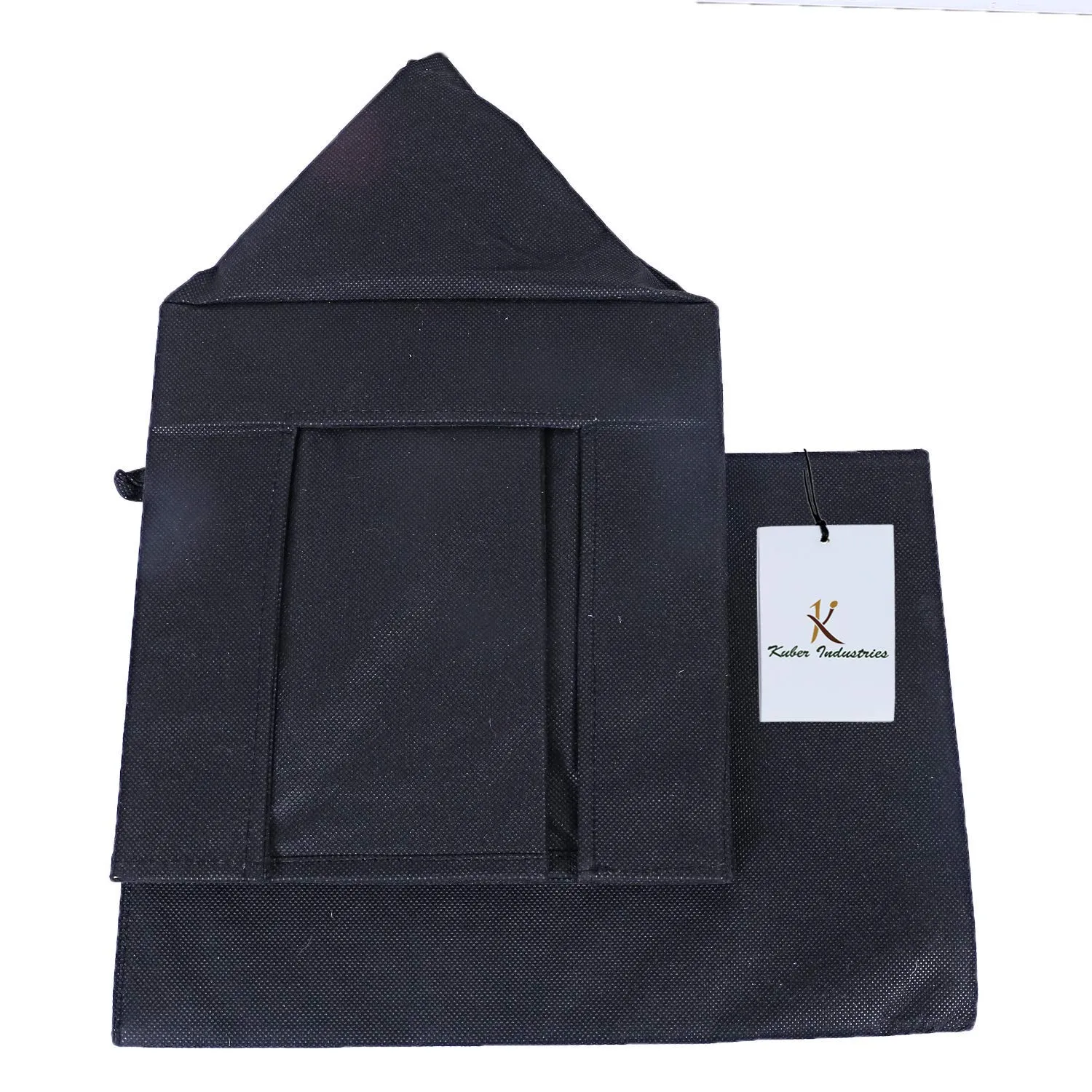Kuber Industries (Set of 6) Clothes Organiser for Wardrobe - Foldable and Stackable Organizer for Shirt | Garments | Cloth - Storage Container Separator for Closet | Almirah | Shelf | Cupboard (Black)