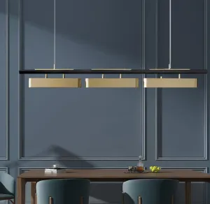 LED Brass Linear Modern Pendant Light