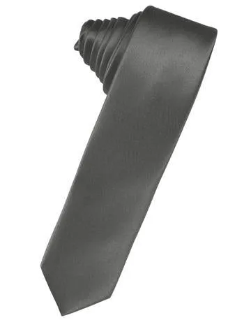 Light Blue Luxury Satin Skinny Necktie
