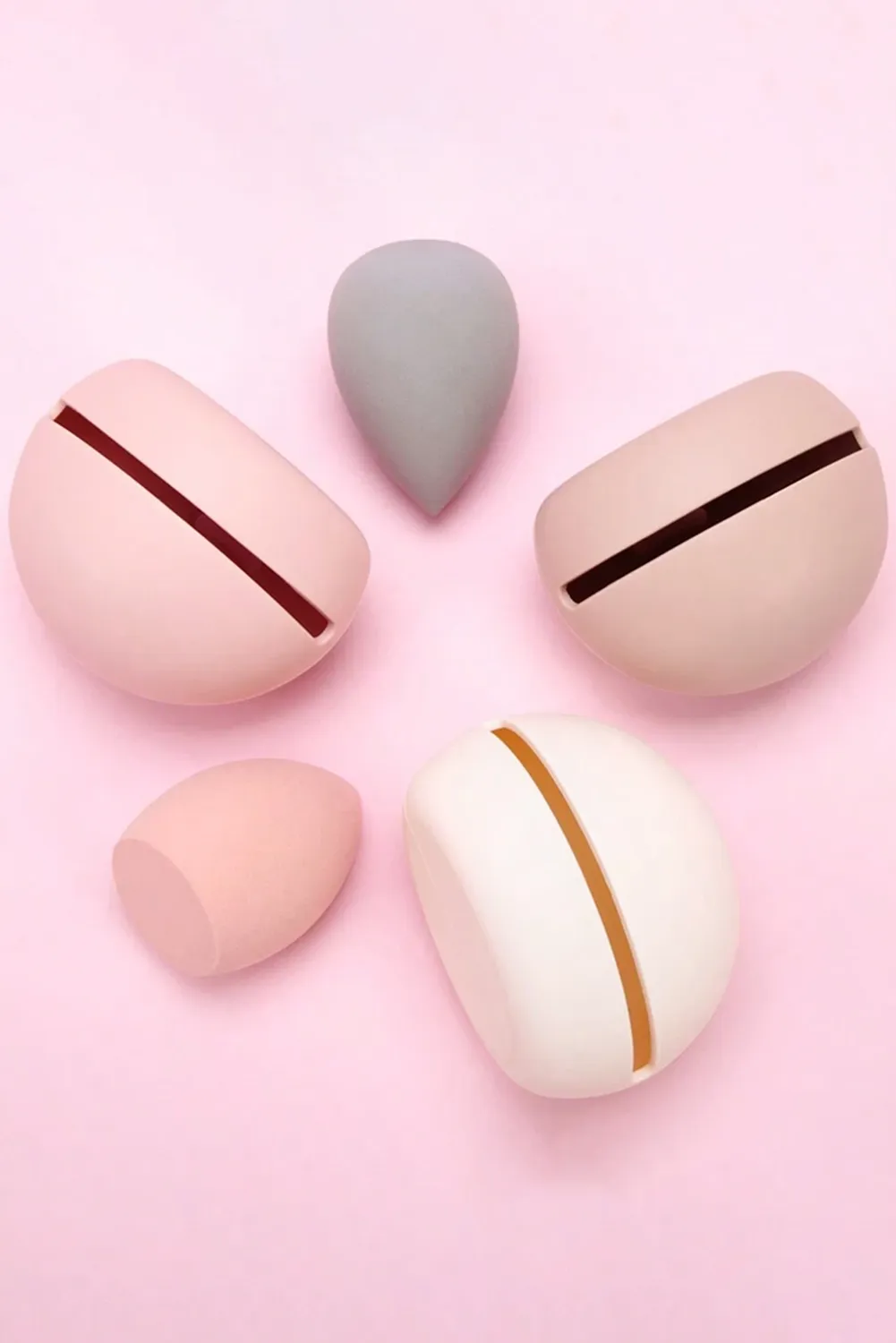 Light Pink Makeup Sponge Organizer