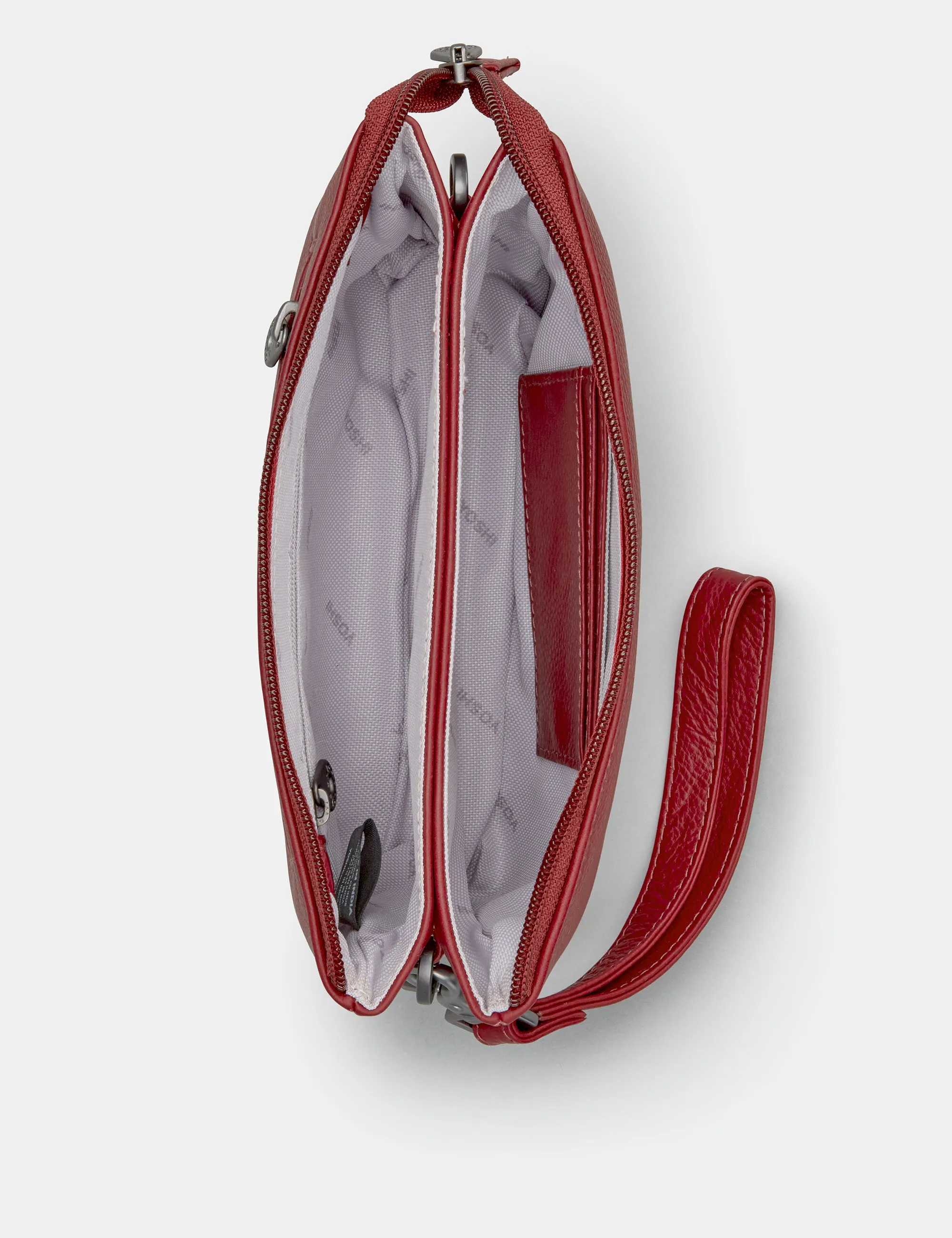 Logan Cherry Red Leather Multiway Cross Body Bag