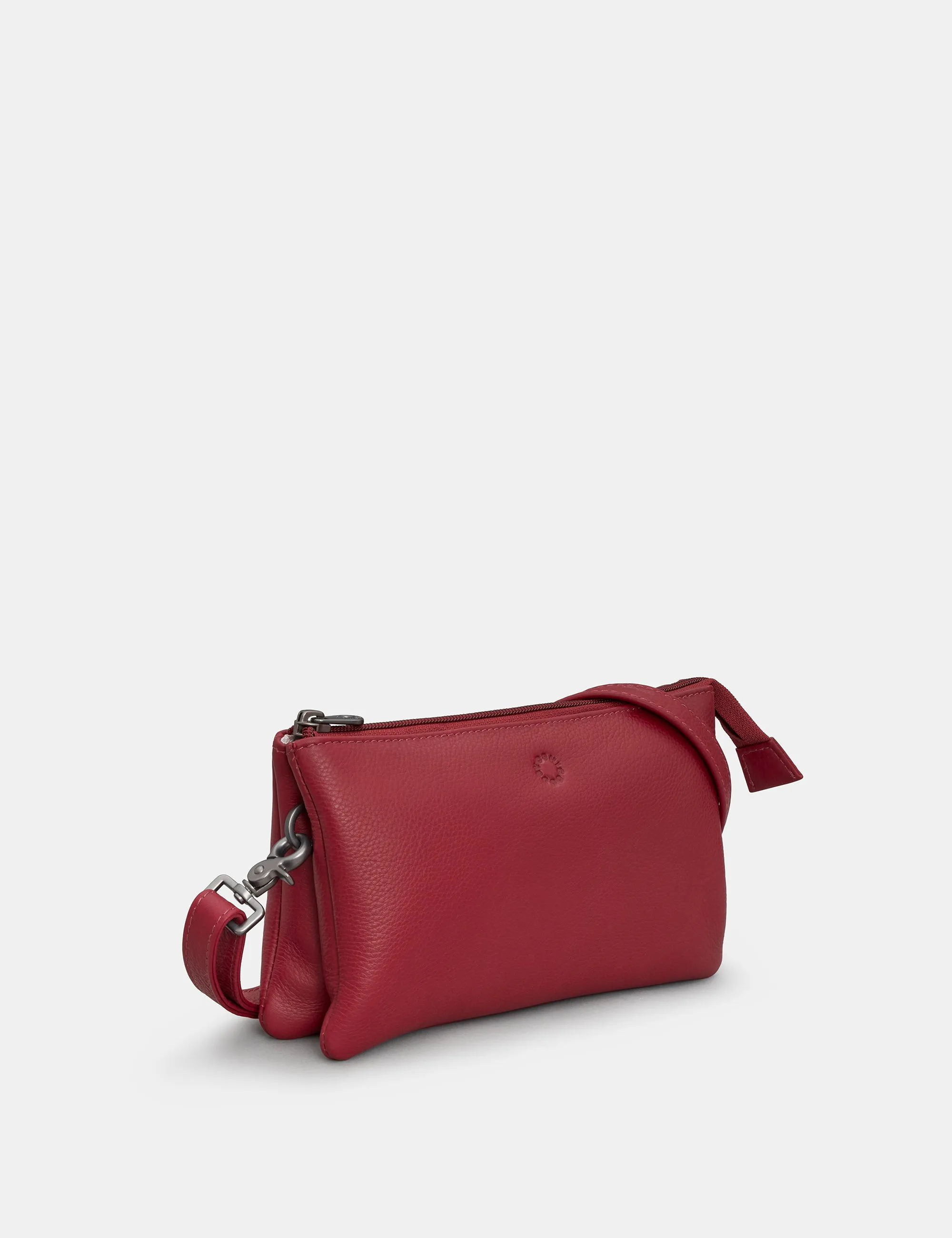 Logan Cherry Red Leather Multiway Cross Body Bag