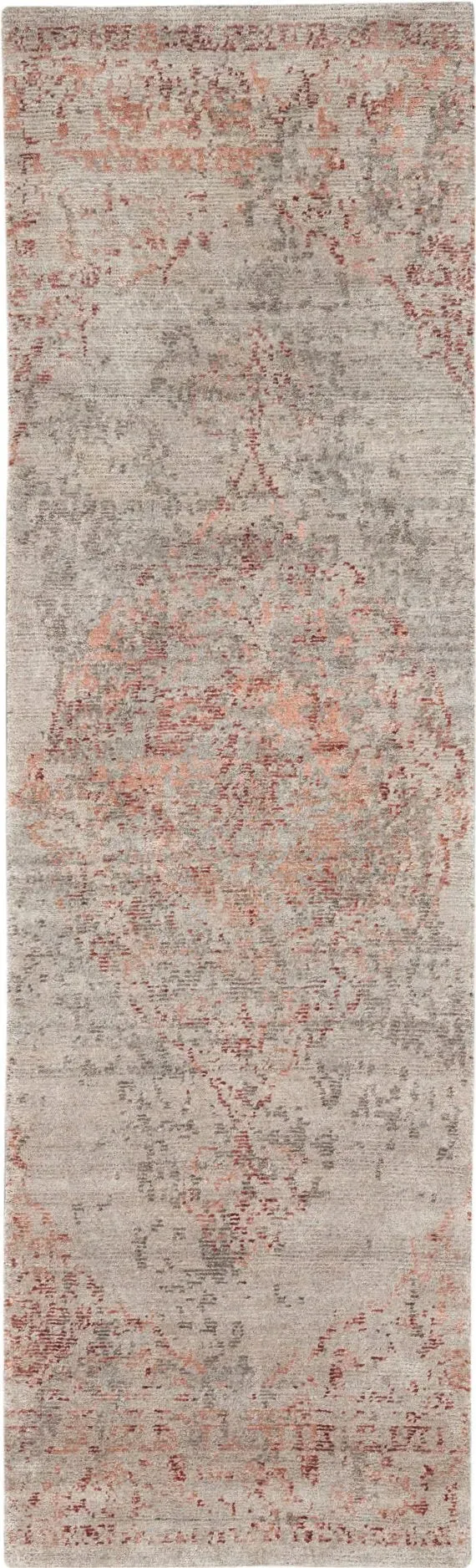 Lucent LCN07 Silver/Red Rug