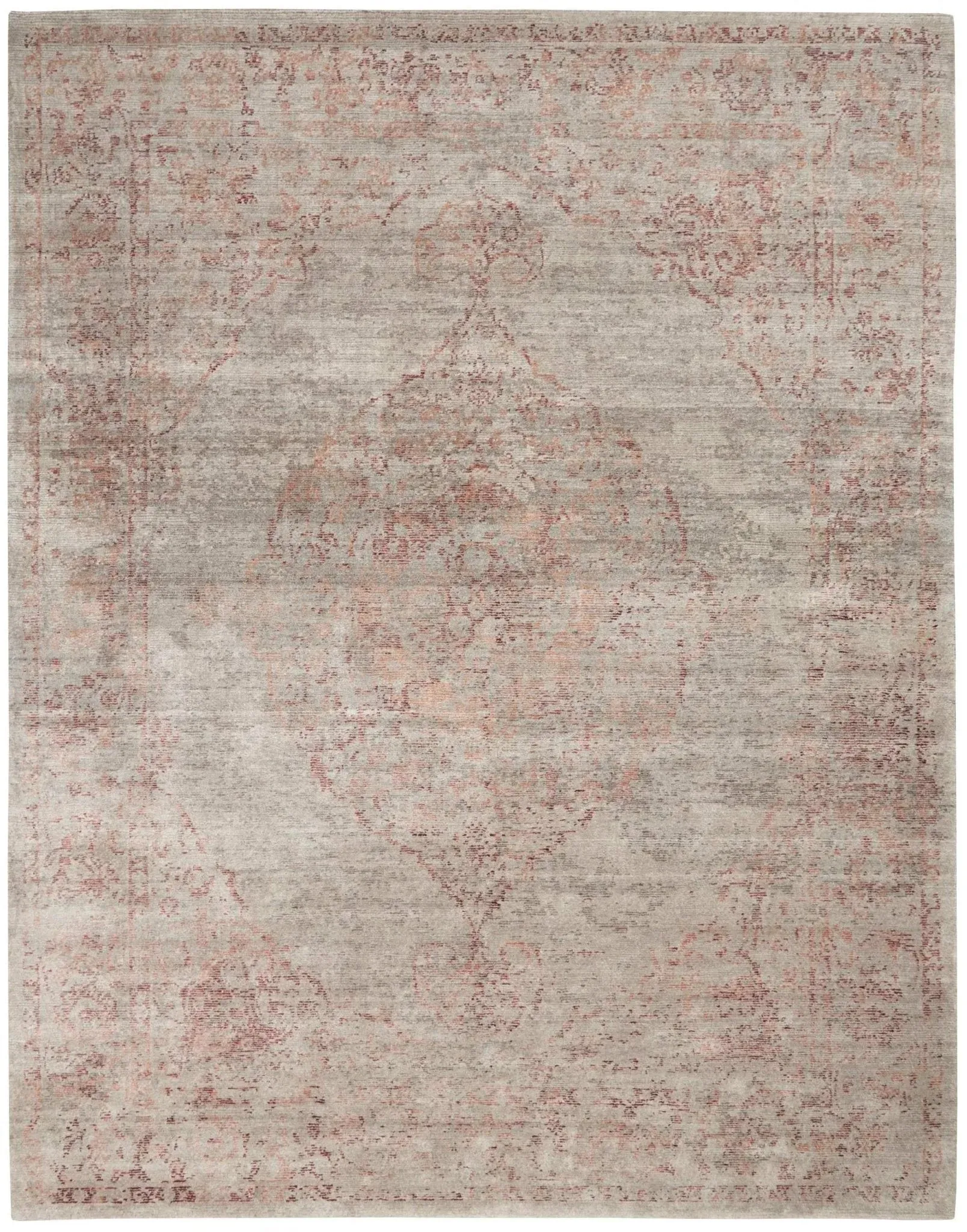 Lucent LCN07 Silver/Red Rug